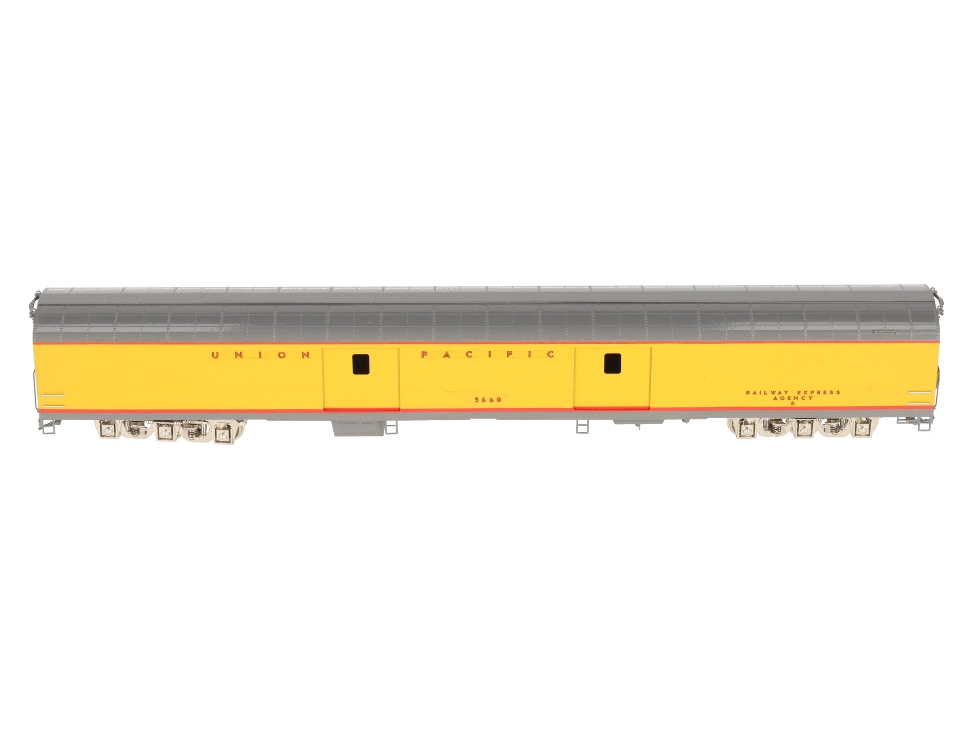 Cascade Models HO Scale BRASS Union Pacific Baggage Car w/o Roof Vents- Painted/Box