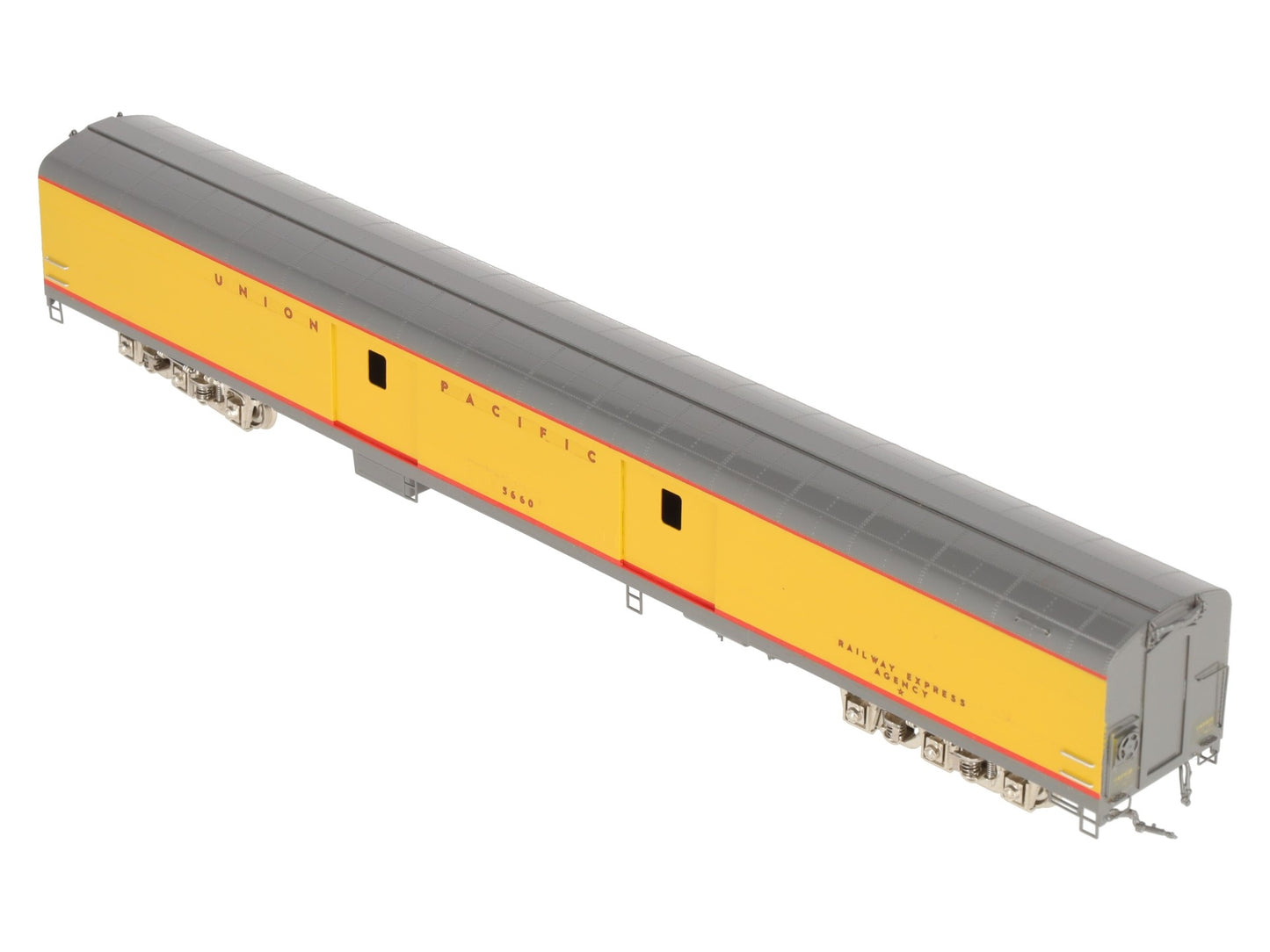 Cascade Models HO Scale BRASS Union Pacific Baggage Car w/o Roof Vents- Painted/Box