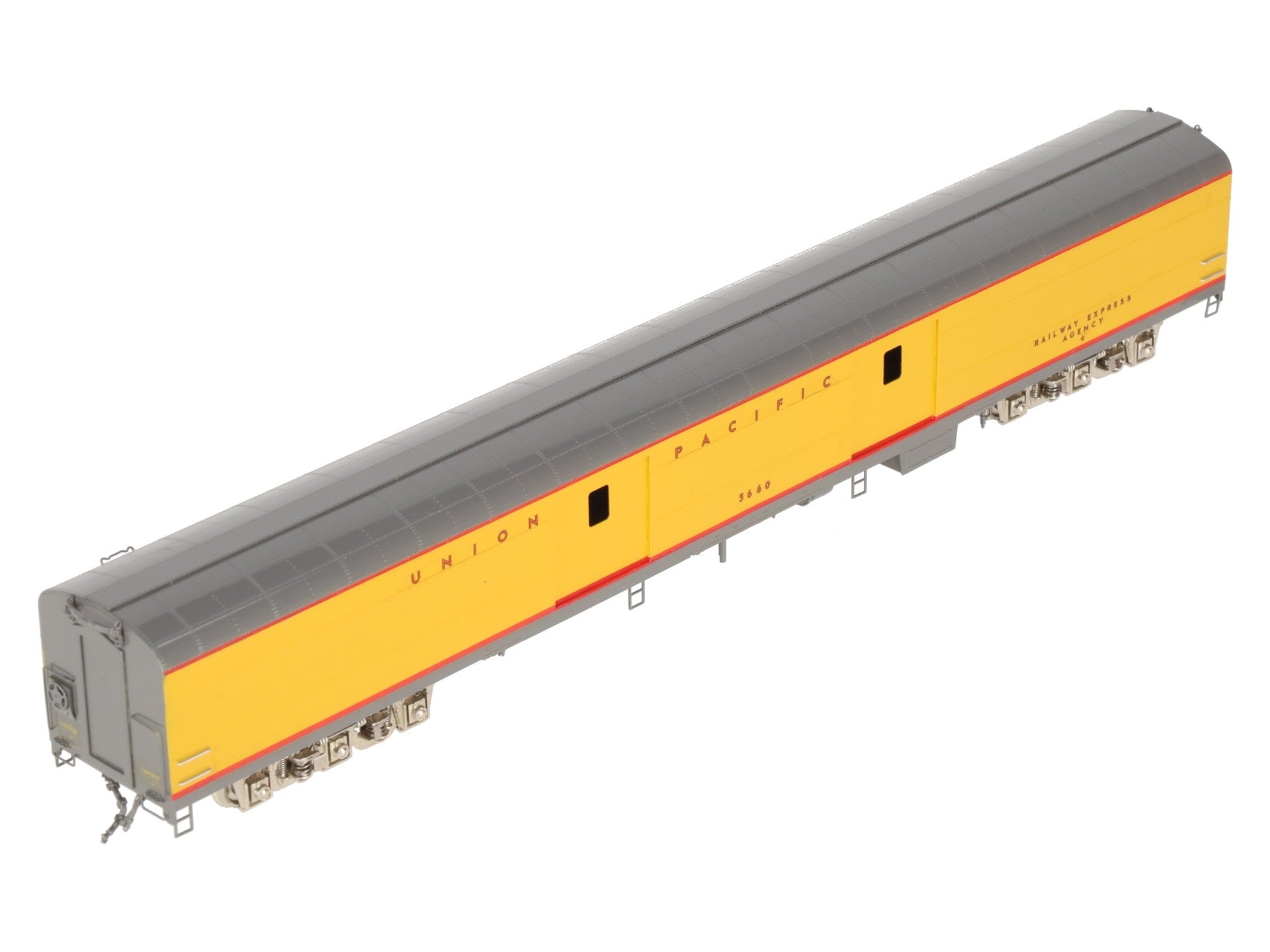 Cascade Models HO Scale BRASS Union Pacific Baggage Car w/o Roof Vents- Painted/Box