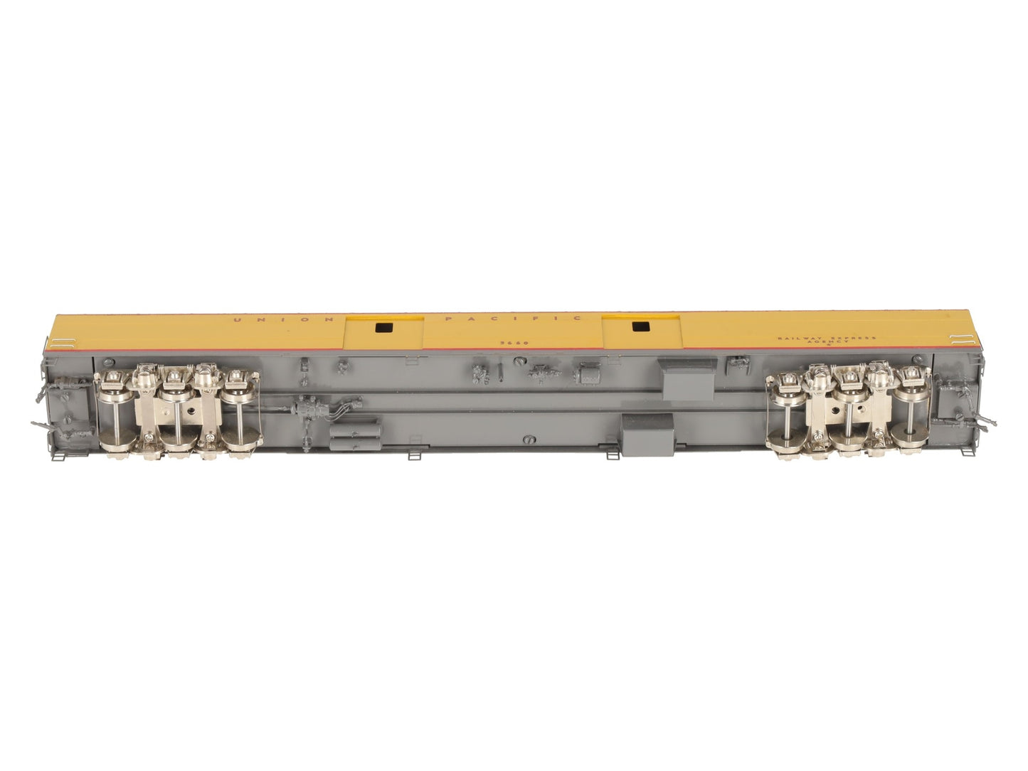 Cascade Models HO Scale BRASS Union Pacific Baggage Car w/o Roof Vents- Painted/Box