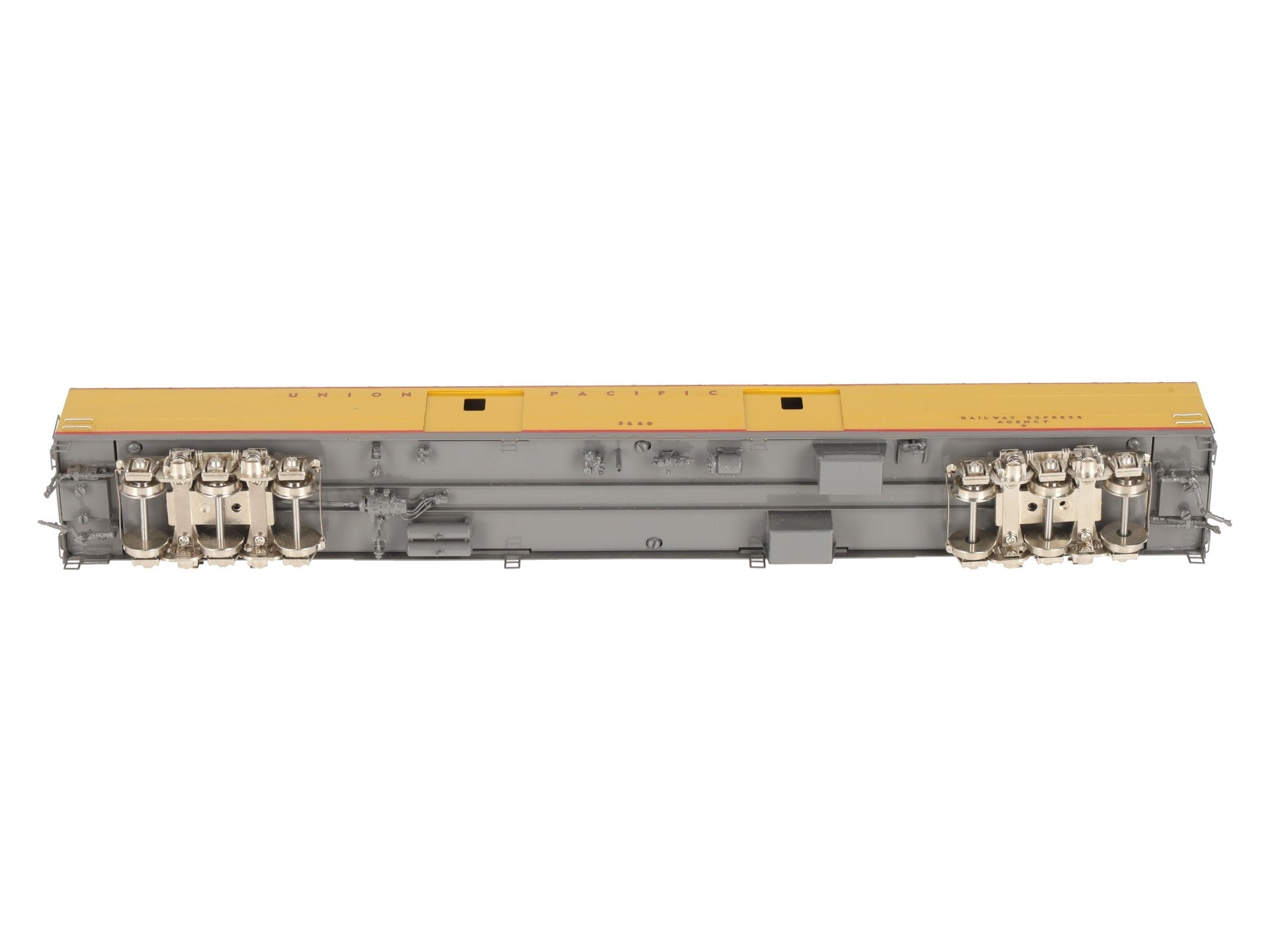 Cascade Models HO Scale BRASS Union Pacific Baggage Car w/o Roof Vents- Painted/Box