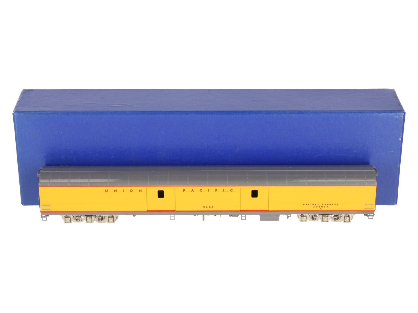 Cascade Models HO Scale BRASS Union Pacific Baggage Car w/o Roof Vents- Painted/Box