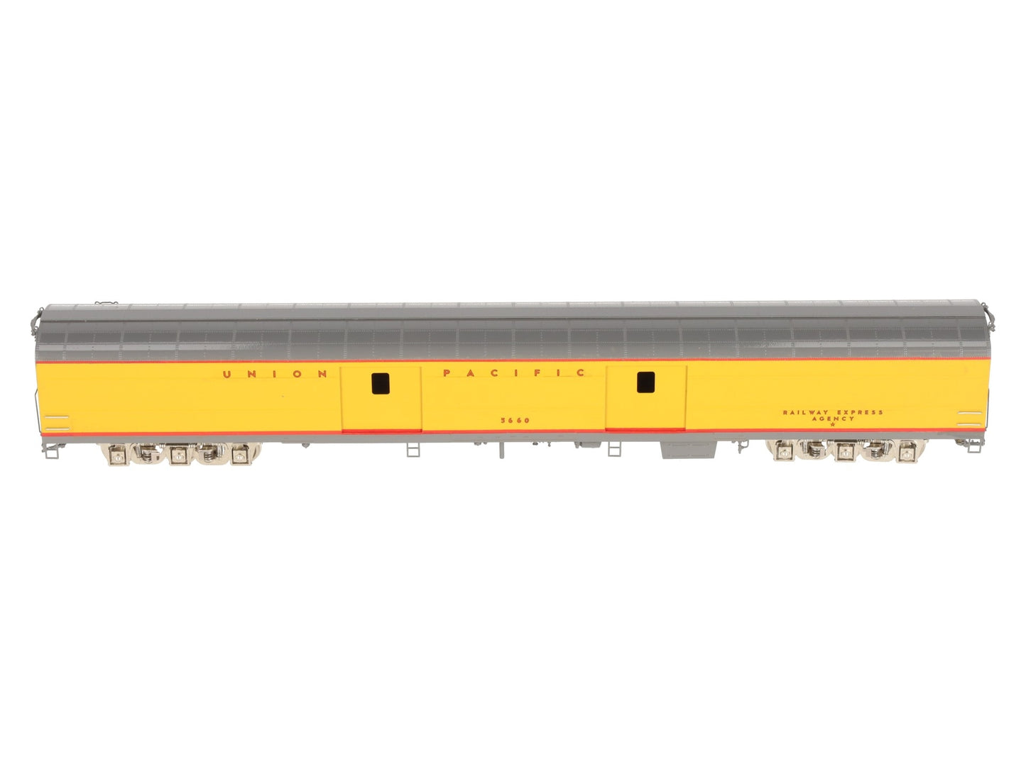 Cascade Models HO Scale BRASS Union Pacific Baggage Car w/o Roof Vents- Painted/Box