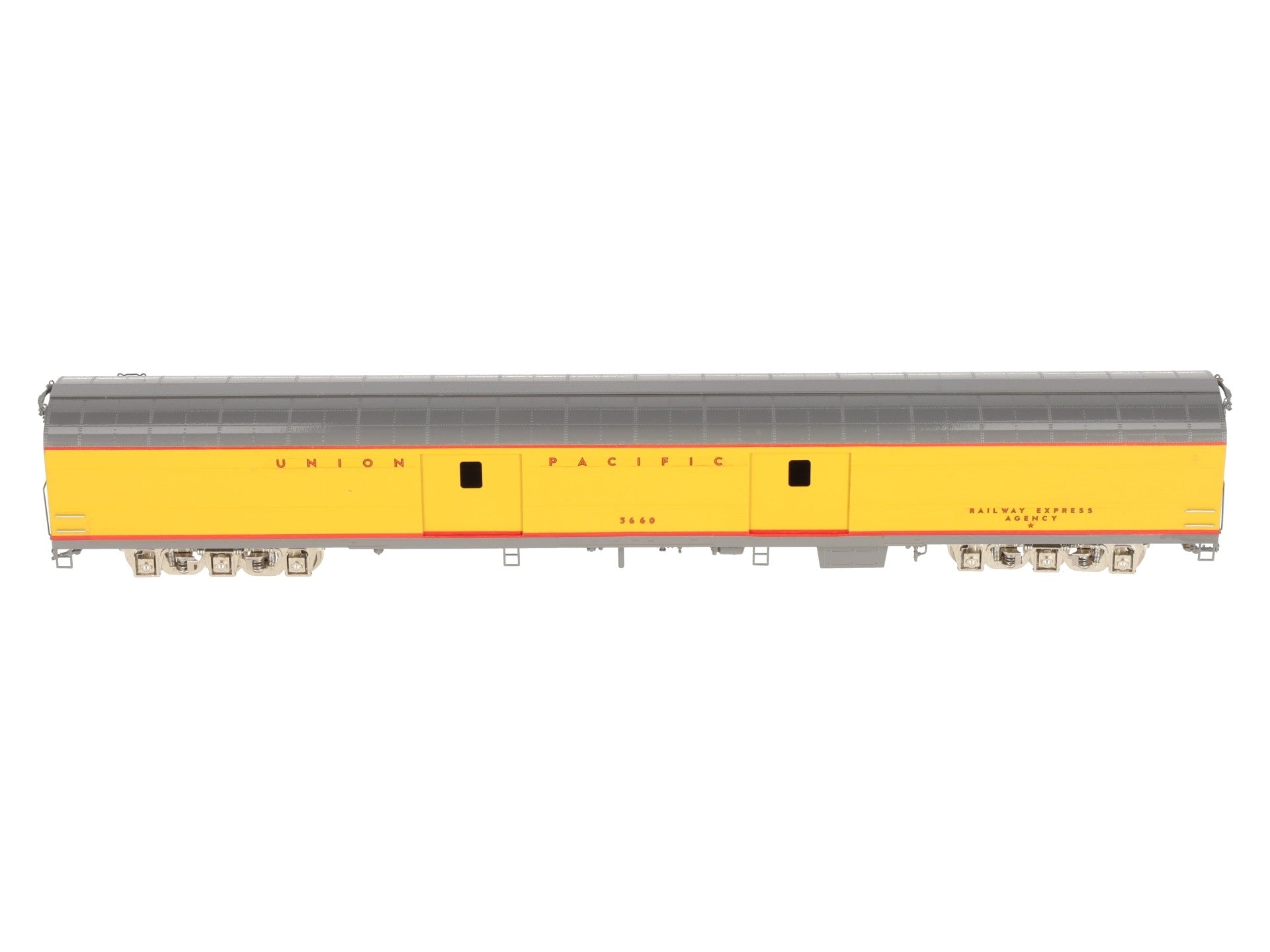 Cascade Models HO Scale BRASS Union Pacific Baggage Car w/o Roof Vents- Painted/Box