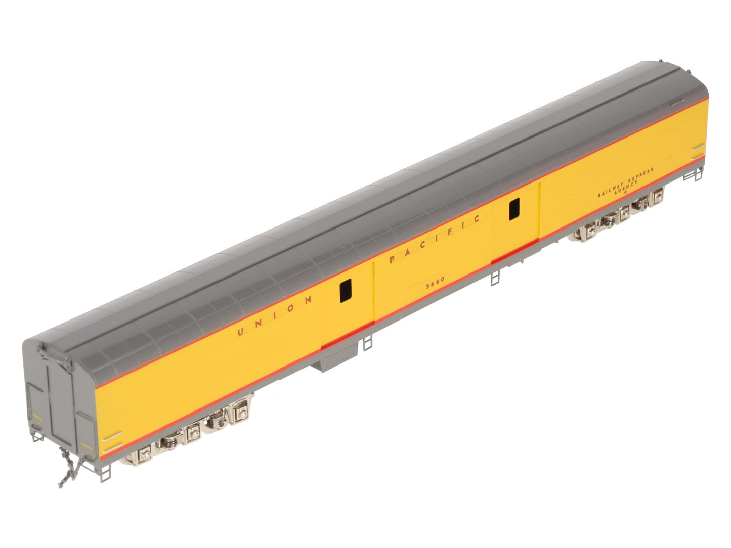 Cascade Models HO Scale BRASS Union Pacific Baggage Car w/o Roof Vents- Painted/Box