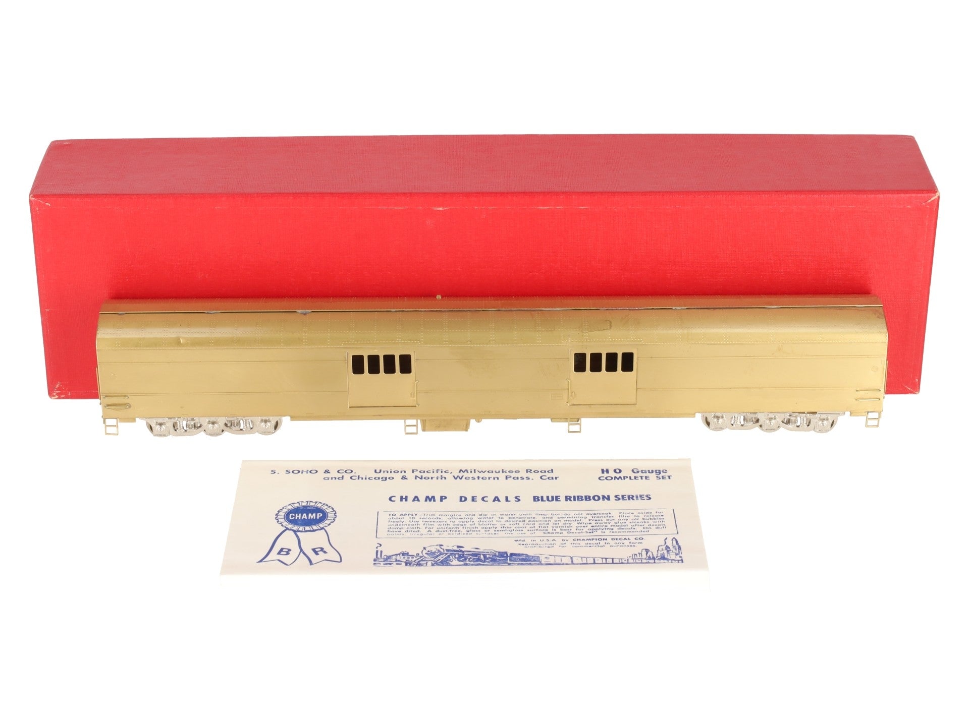 S. Soho. Co. 0464 HO Scale Union Pacific #5700 Baggage Car- Unpainted EX/Box