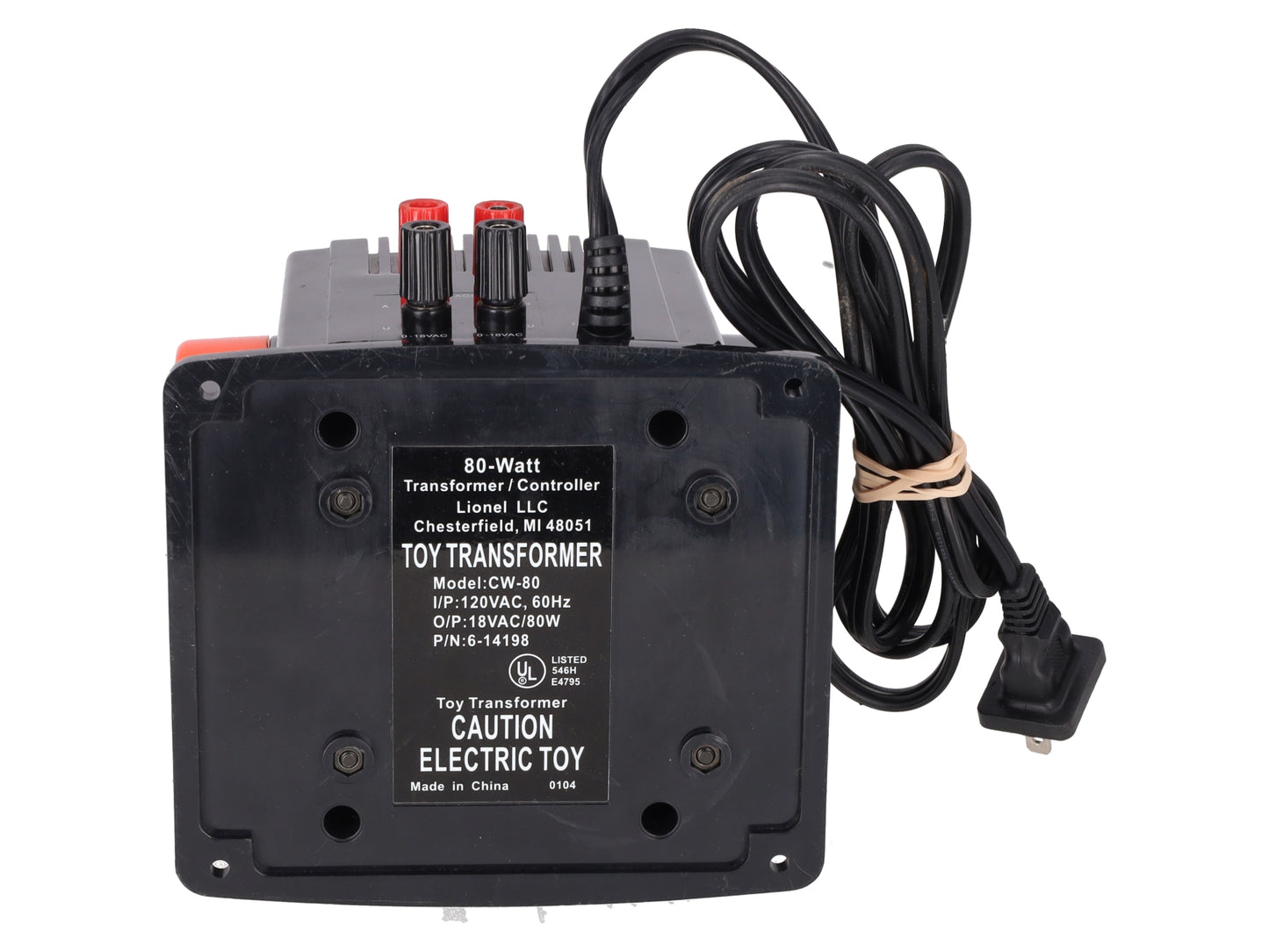 Lionel 6-14198 O Gauge CW-80 80 Watt Transformer VG