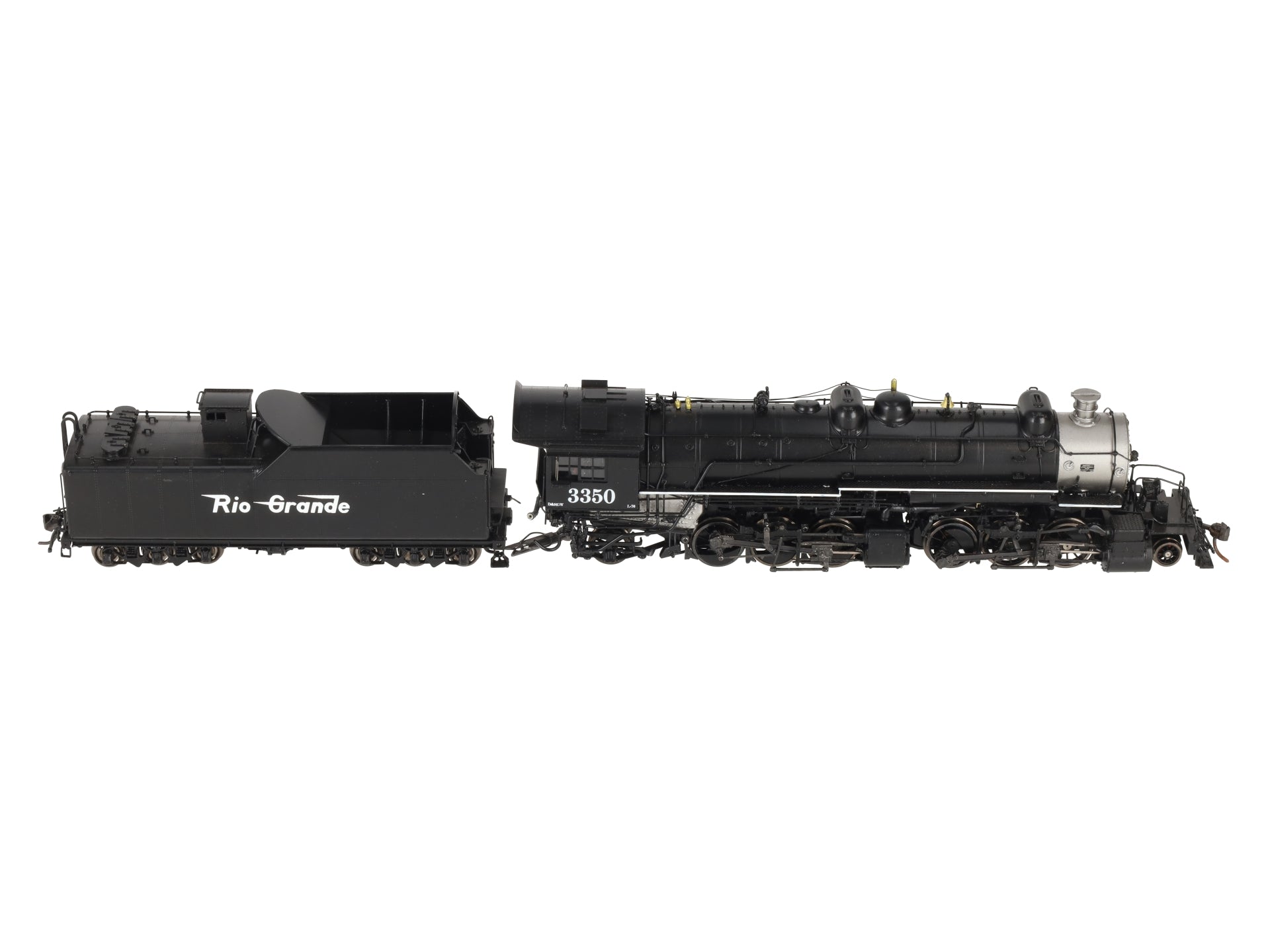 Precision Scale Co. 16104-1 HO BRASS DRGW L-76 Steam Loco & Tender #3350 - F/P LN/Box