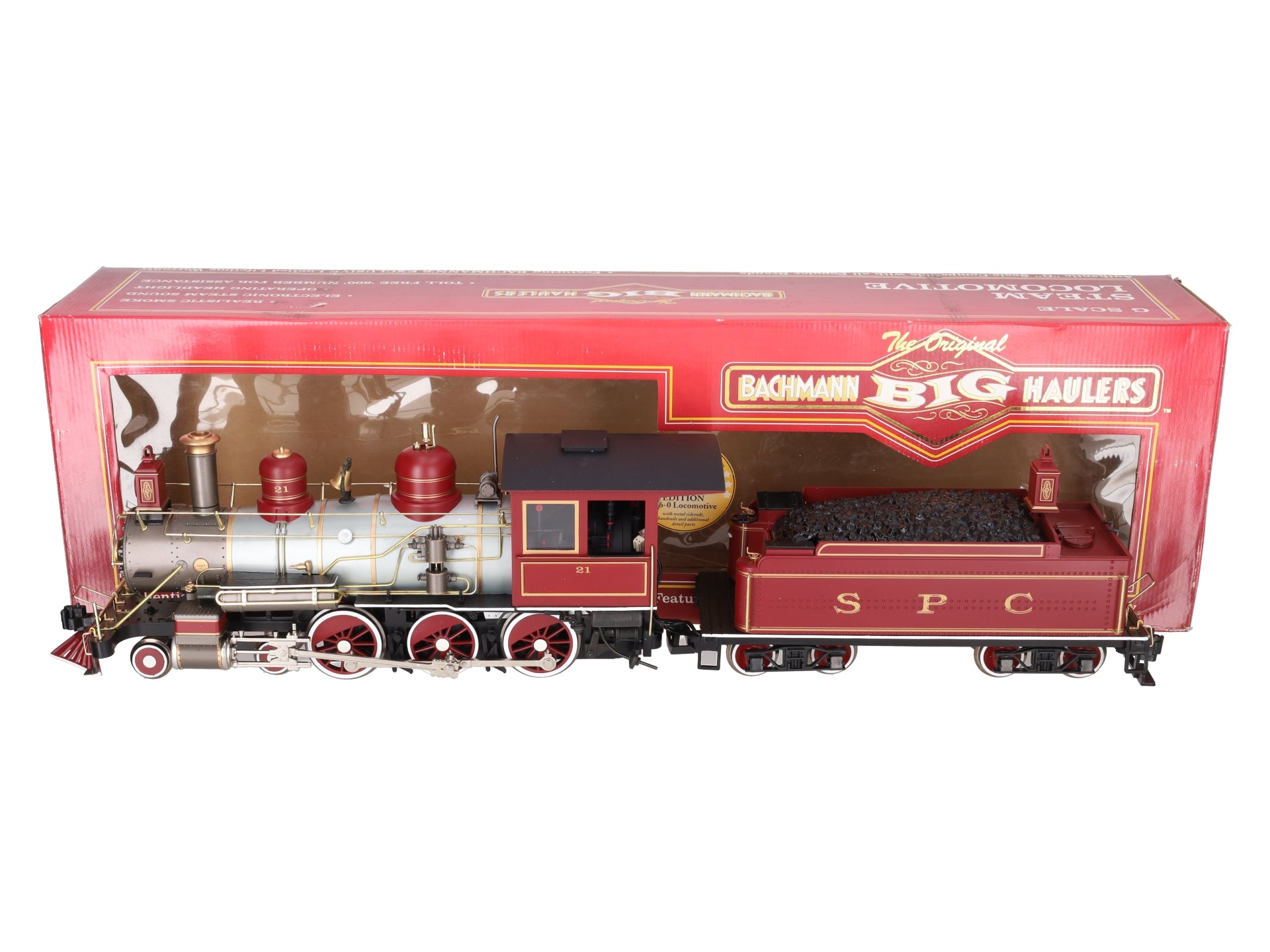 Bachmann 81095 G South Pacific Coast 4-6-0 Steam Locomotive and Tender EX/Box