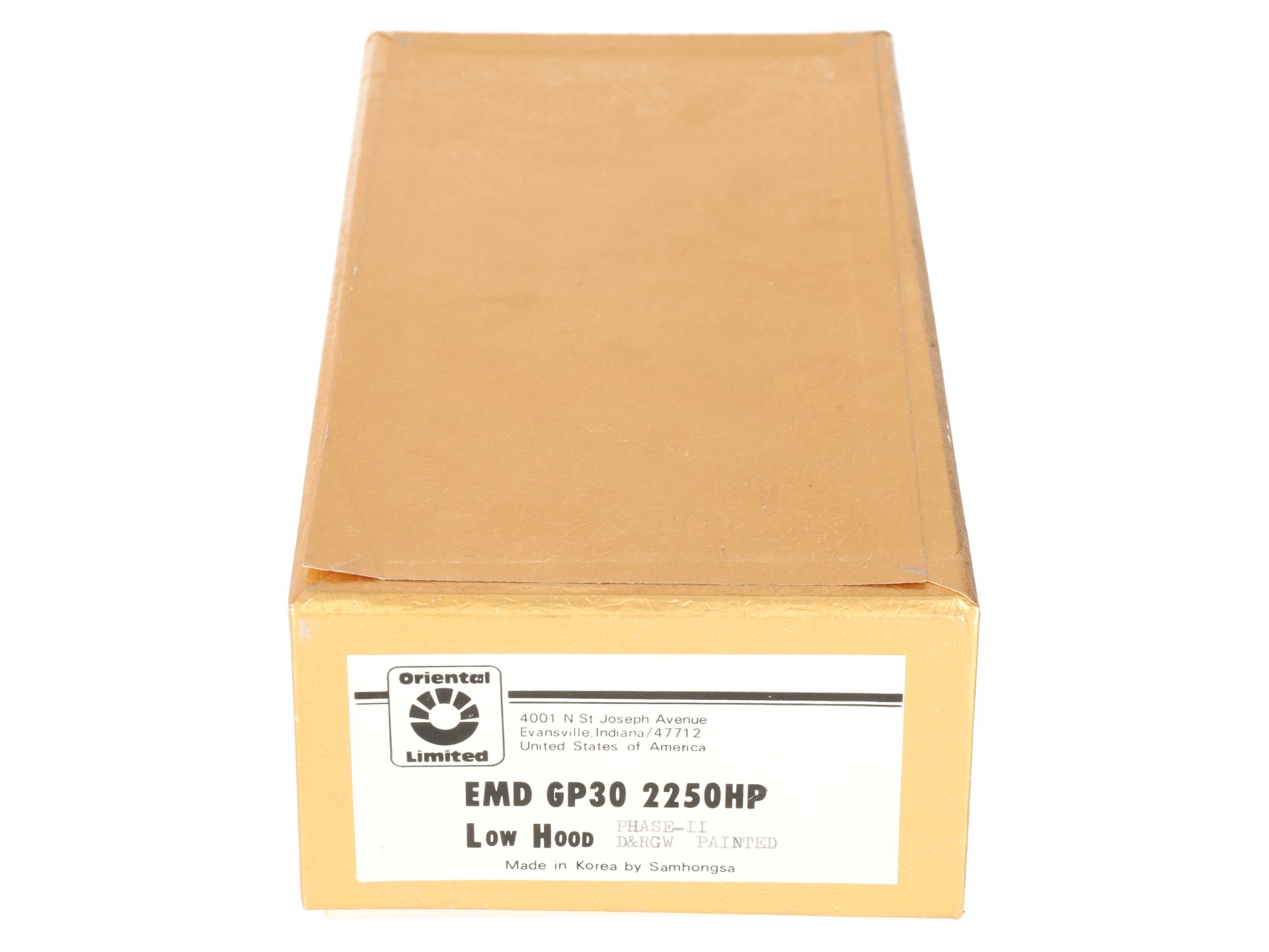 Oriental Limited HO BRASS DRGW EMD GP30 2250HP Low Hood - F/P LN/Box