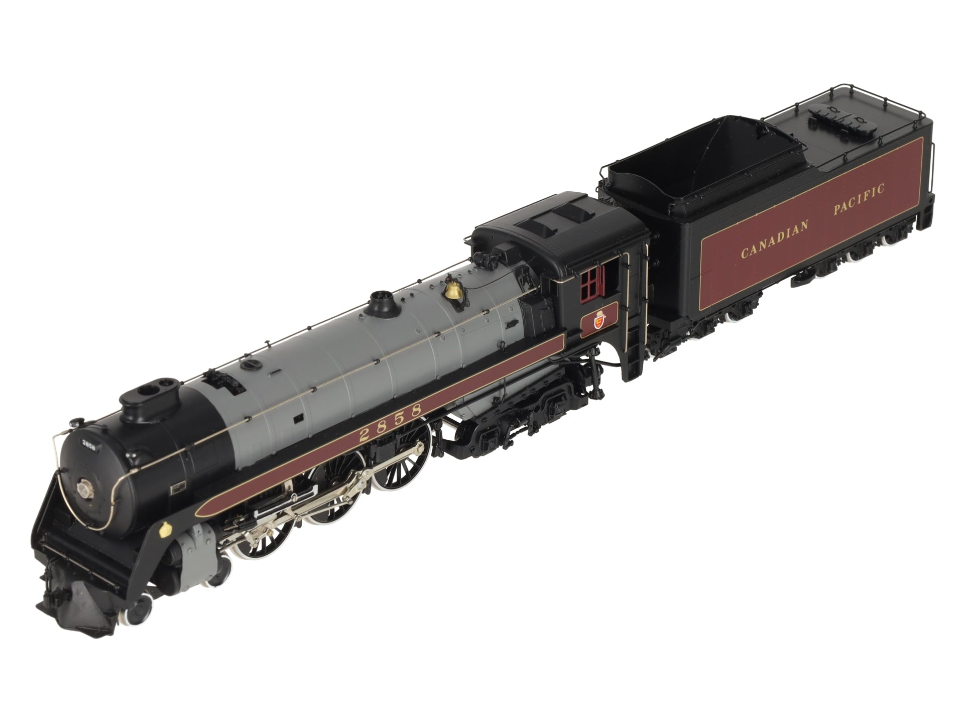 PFM HO BRASS CPR Royal Hudson H1d 4-6-4 Steam Loco & Tender #2858 - F/P LN/Box