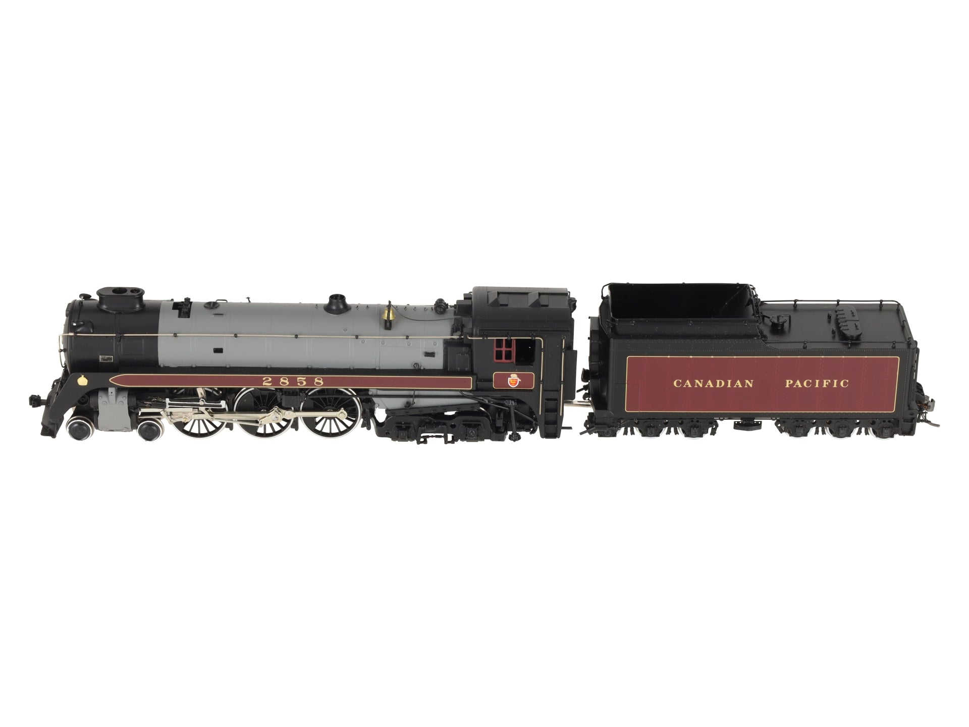 PFM HO BRASS CPR Royal Hudson H1d 4-6-4 Steam Loco & Tender #2858 - F/P LN/Box