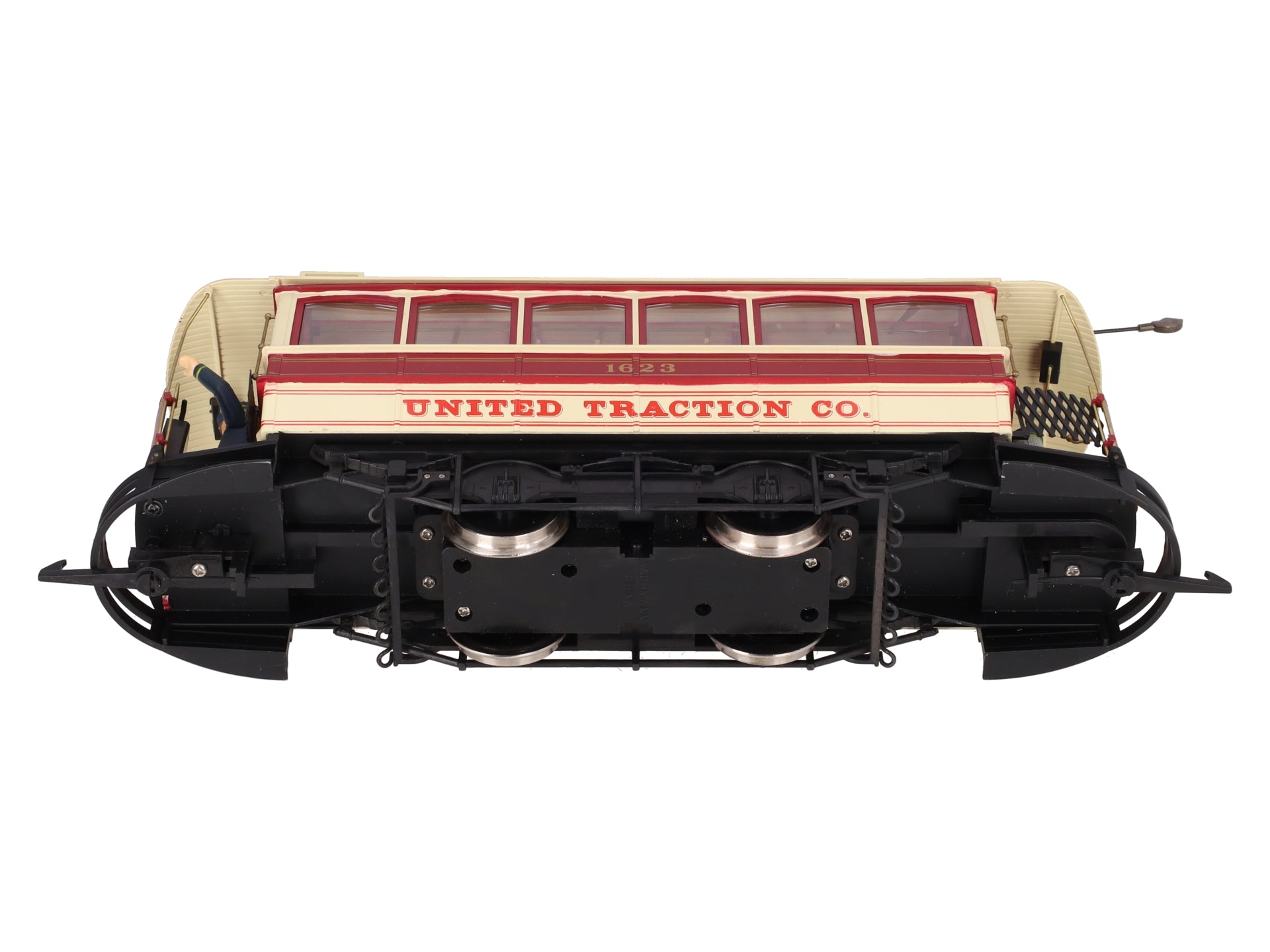 Bachmann 93939 G Scale Closed Street Car United Traction - w/ Metal Wheels #1623 EX/Box