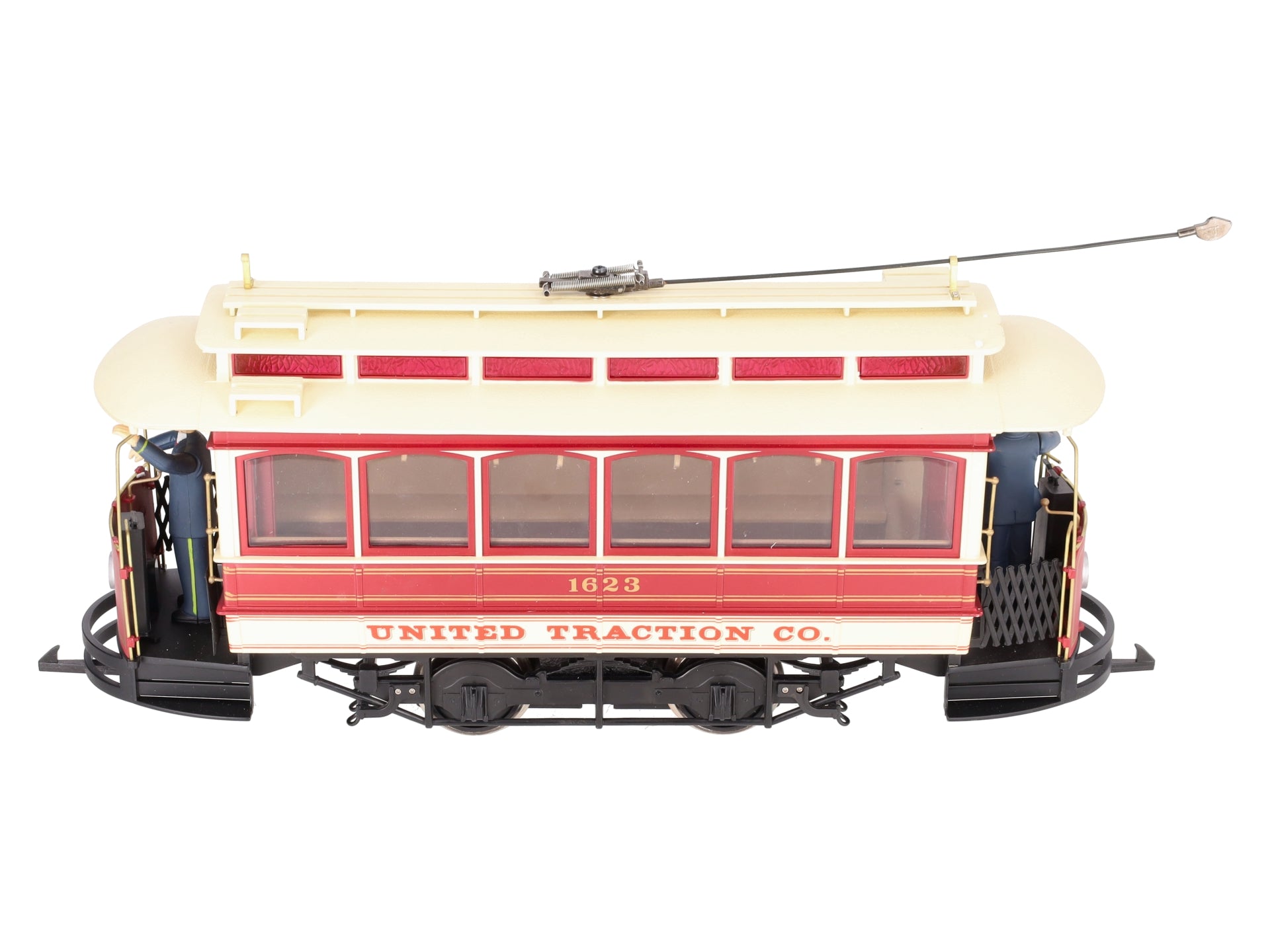 Bachmann 93939 G Scale Closed Street Car United Traction - w/ Metal Wheels #1623 EX/Box
