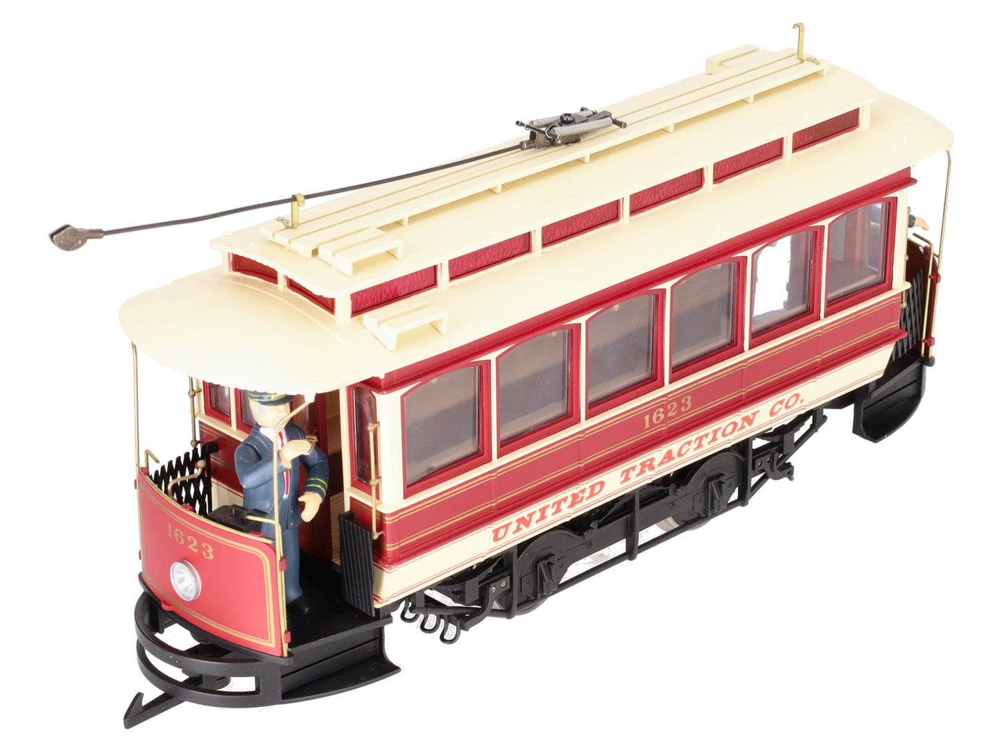 Bachmann 93939 G Scale Closed Street Car United Traction - w/ Metal Wheels #1623 EX/Box