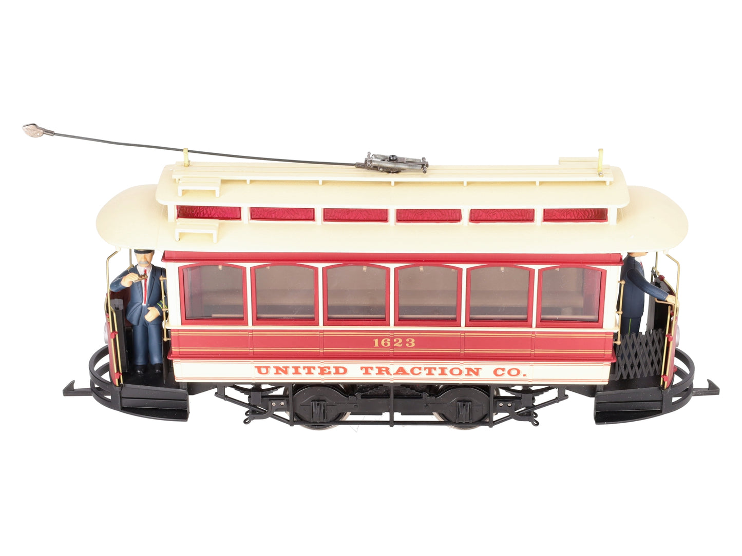 Bachmann 93939 G Scale Closed Street Car United Traction - w/ Metal Wheels #1623 EX/Box