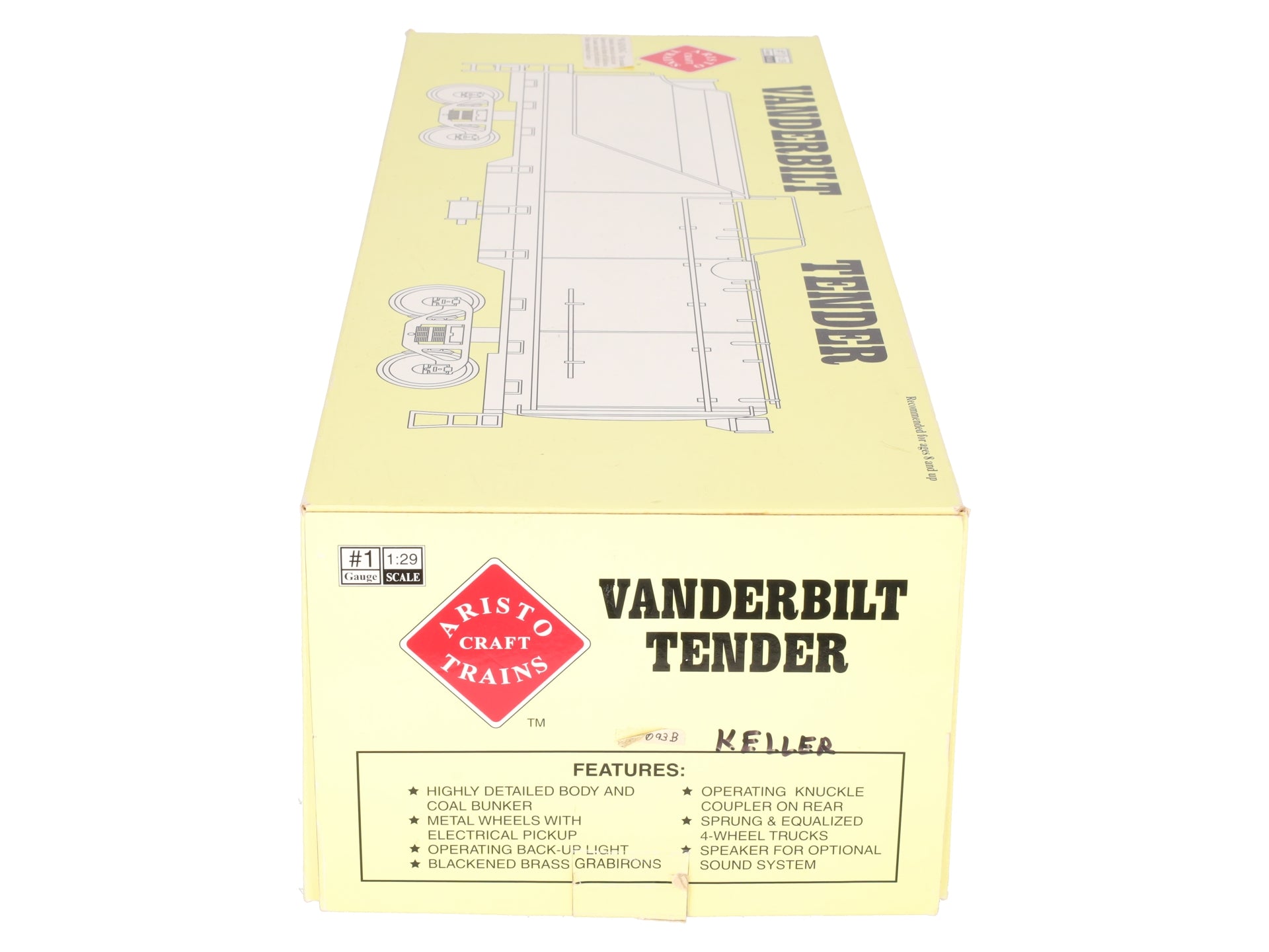 Aristo-Craft 21608 G Scale B&O Vanderbilt Tender EX/Box