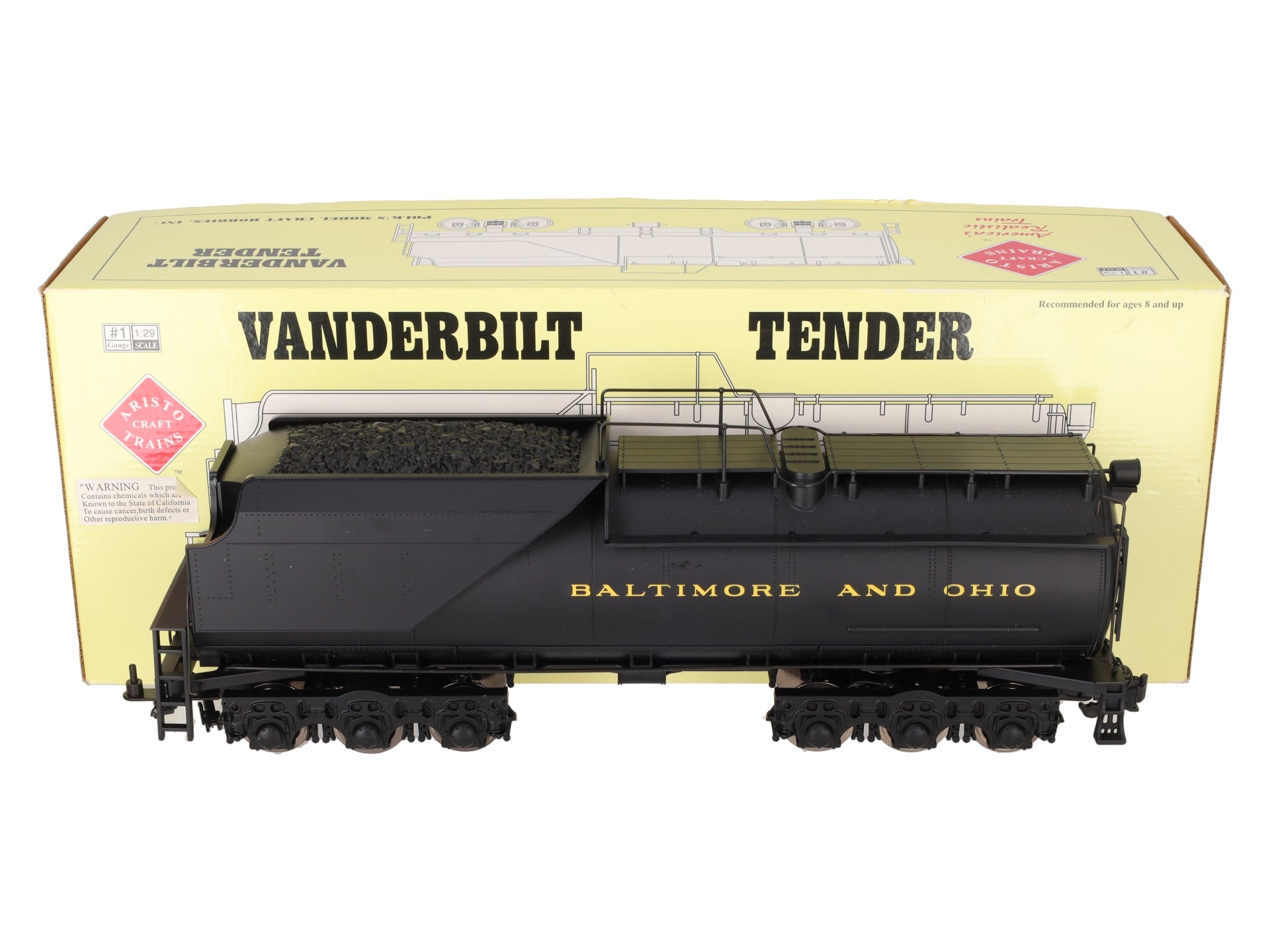 Aristo-Craft 21608 G Scale B&O Vanderbilt Tender EX/Box