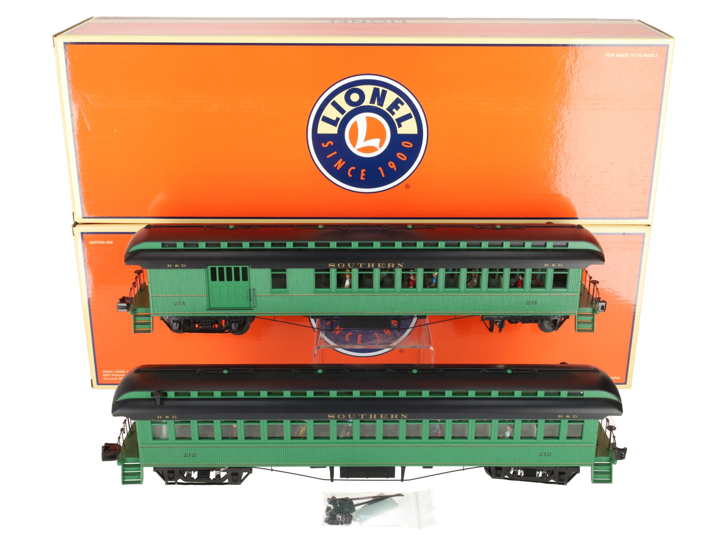 Lionel 2227470 O Southern Wood Combine/Coach (Set of 2) EX/Box