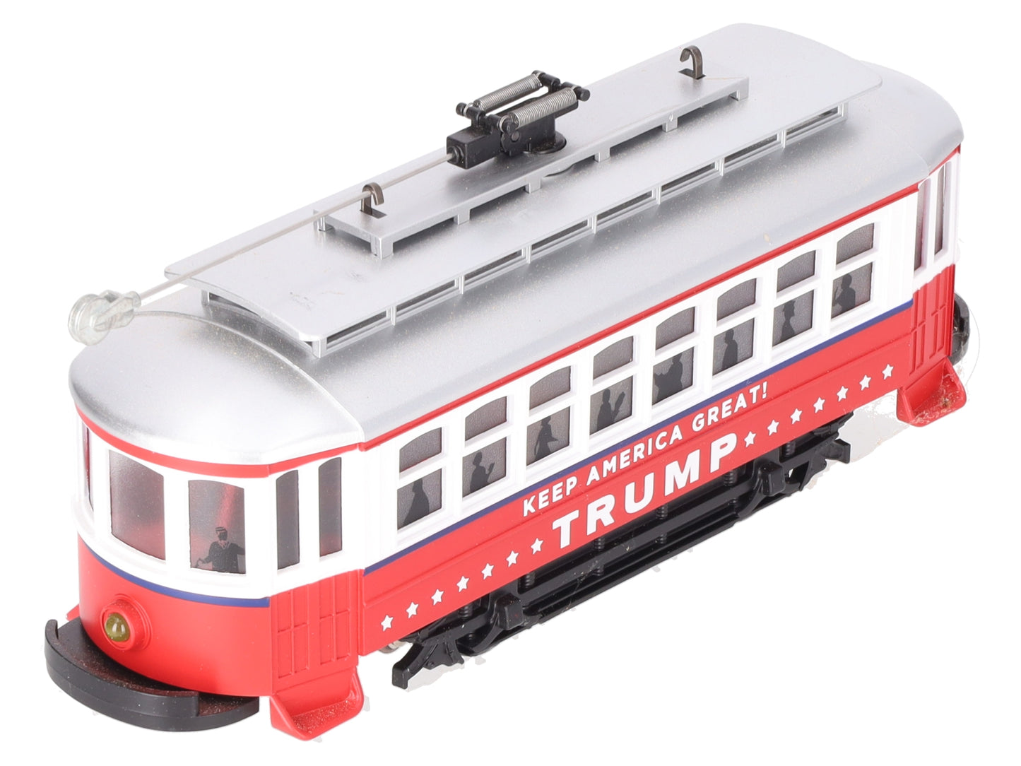MTH 30-5197 Donald J. Trump RailKing Bump-n-Go Trolley EX/Box