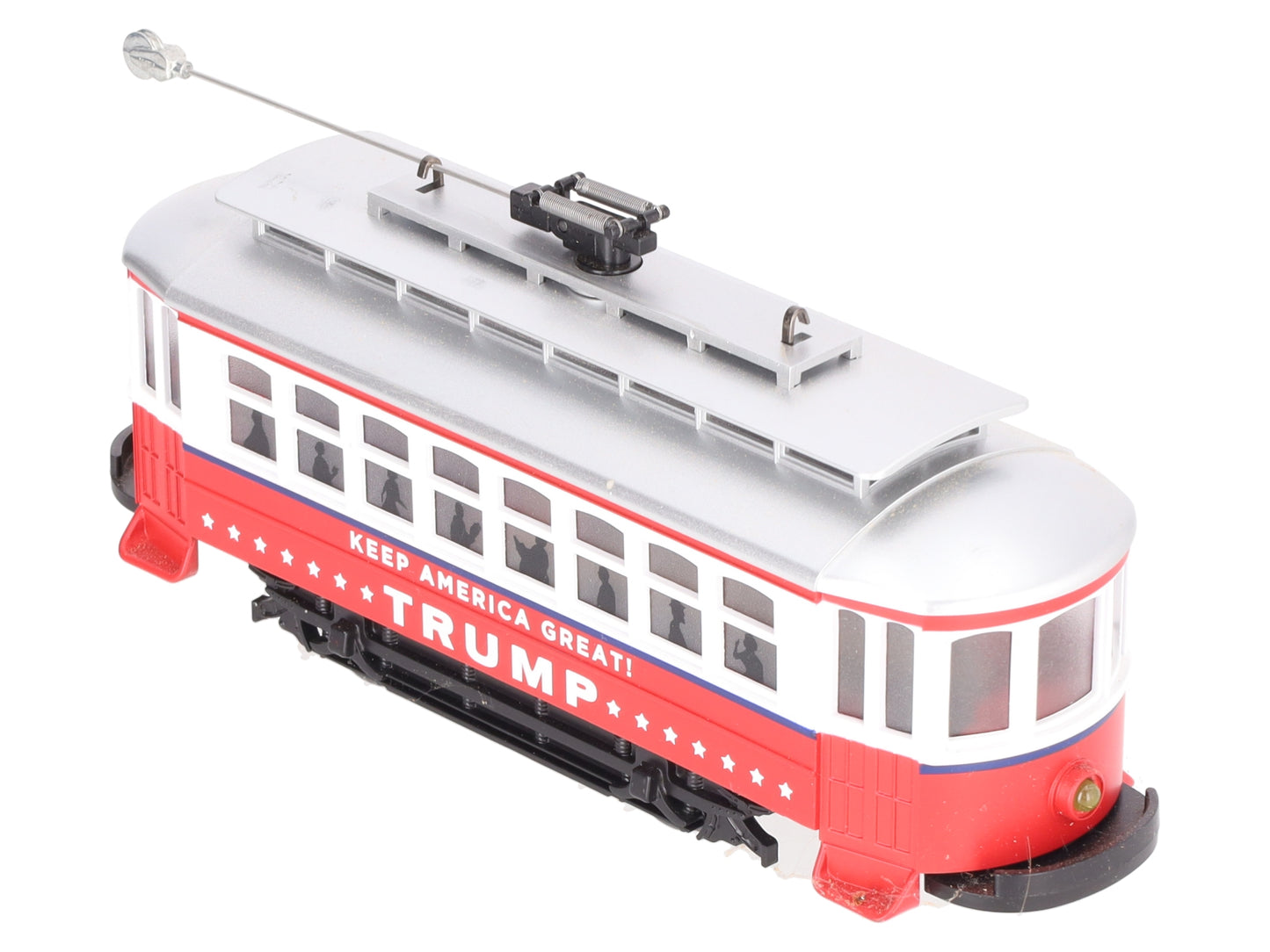 MTH 30-5197 Donald J. Trump RailKing Bump-n-Go Trolley EX/Box