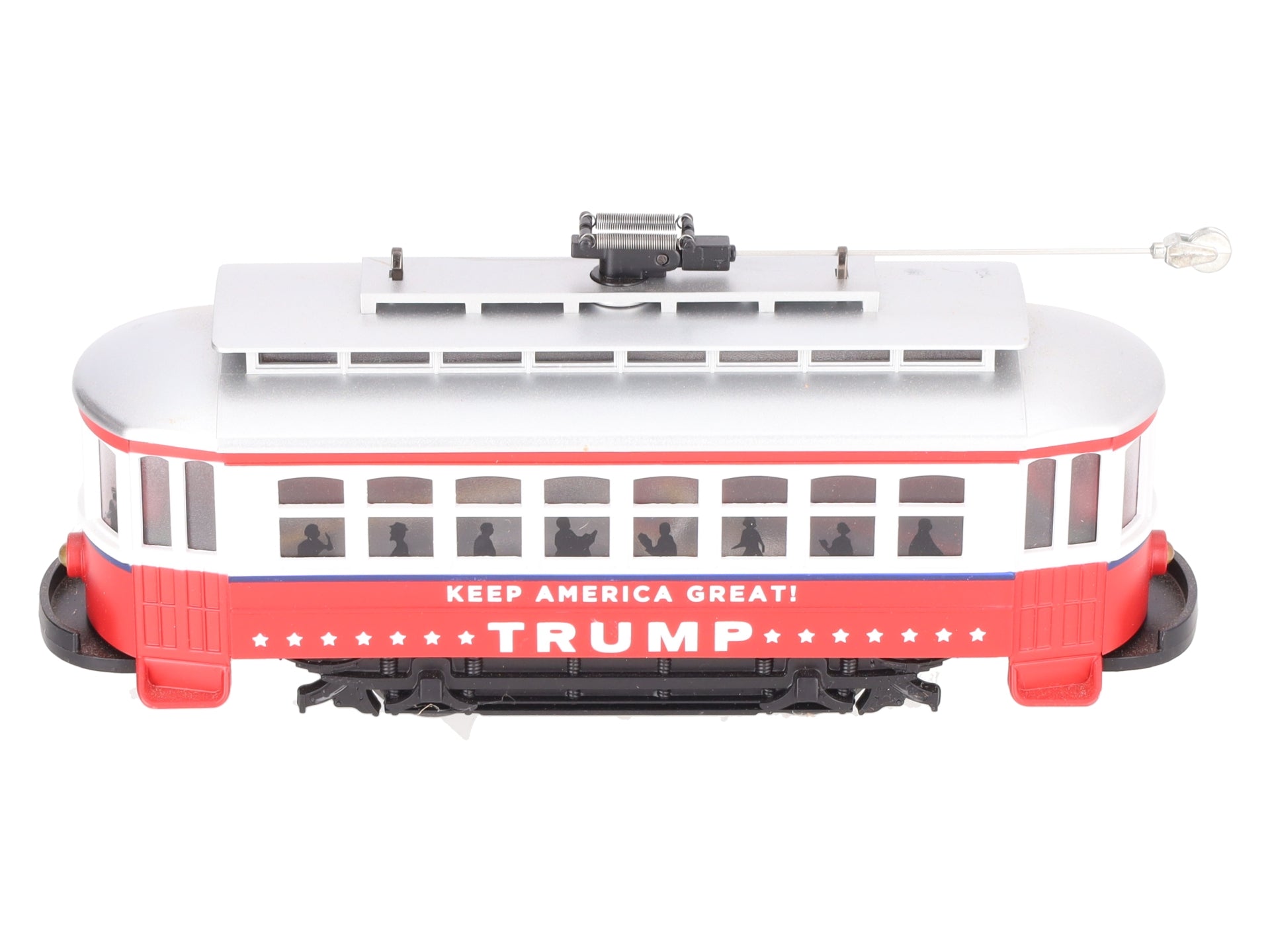 MTH 30-5197 Donald J. Trump RailKing Bump-n-Go Trolley EX/Box
