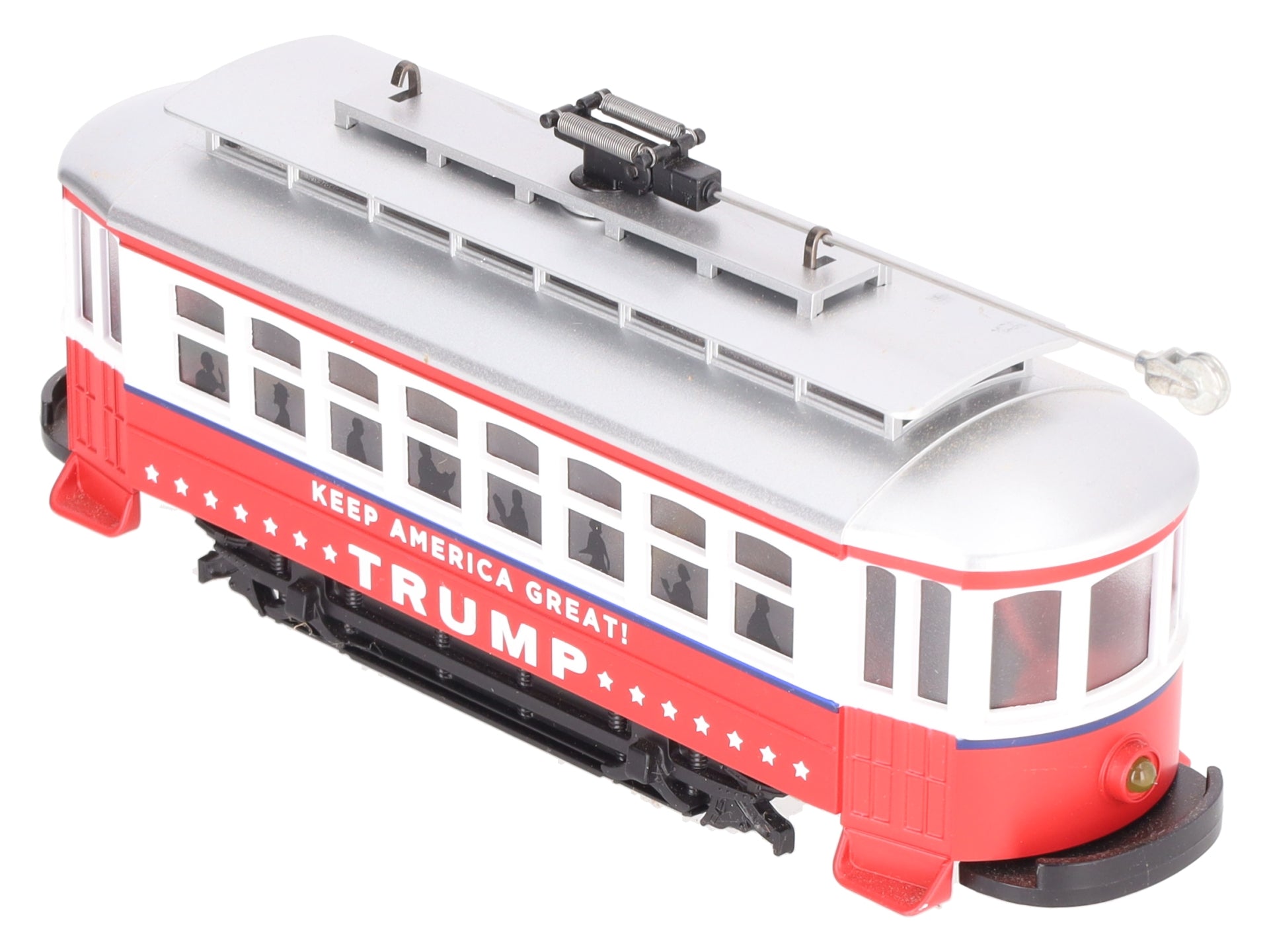 MTH 30-5197 Donald J. Trump RailKing Bump-n-Go Trolley EX/Box