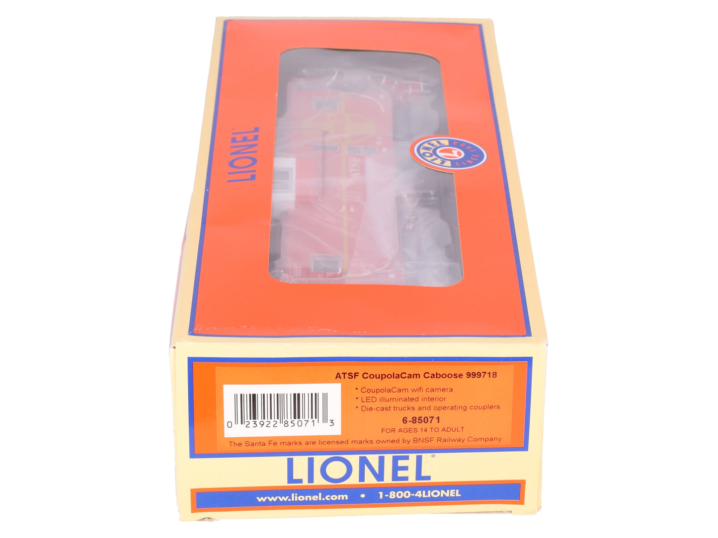 Lionel 6-85071 O Santa Fe Wide Vision Caboose with Camera #999718 EX/Box