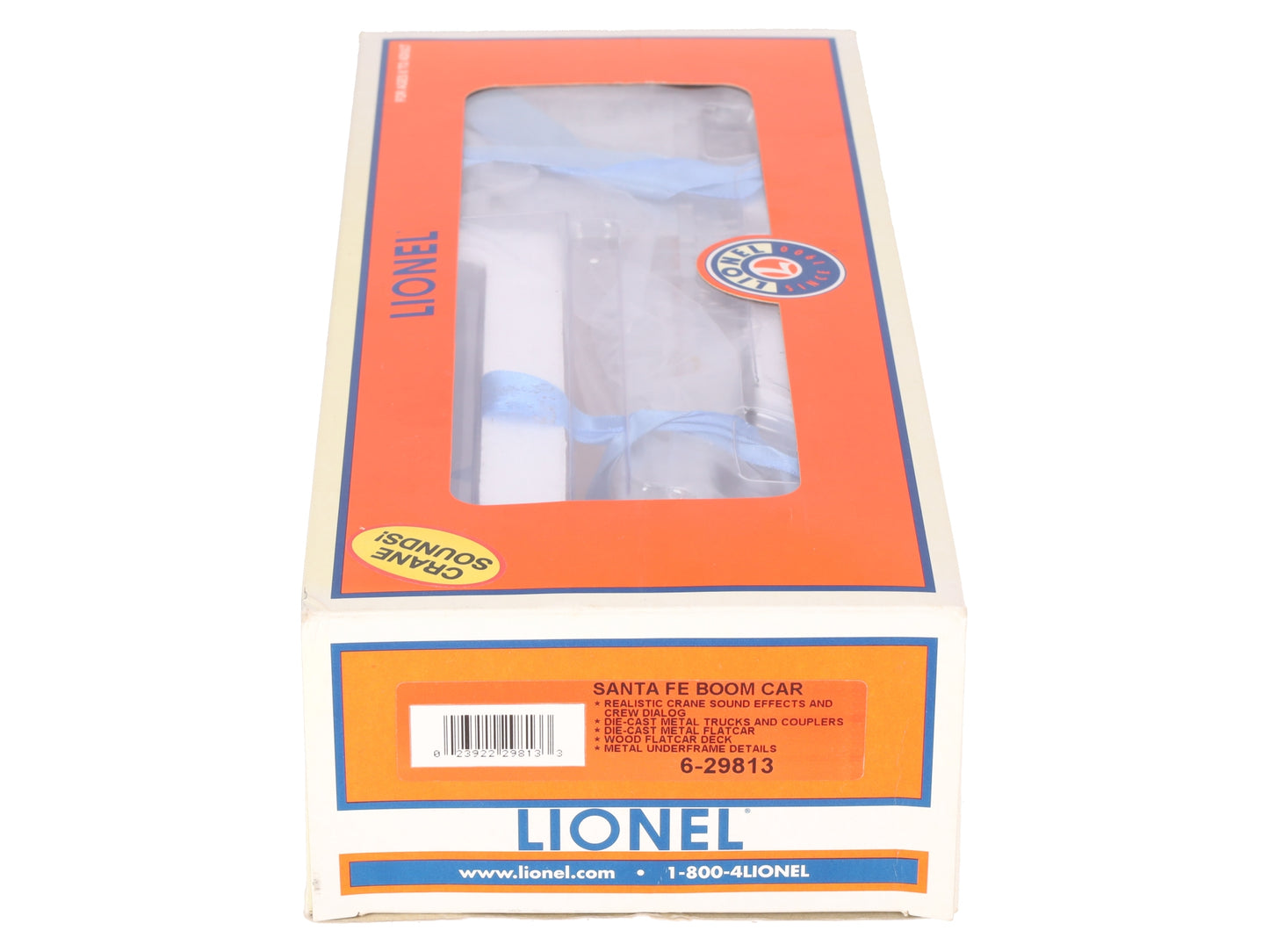 Lionel 6-29813 O Gauge Santa Fe Boom Car with TMCC & Crane Sounds LN/Box