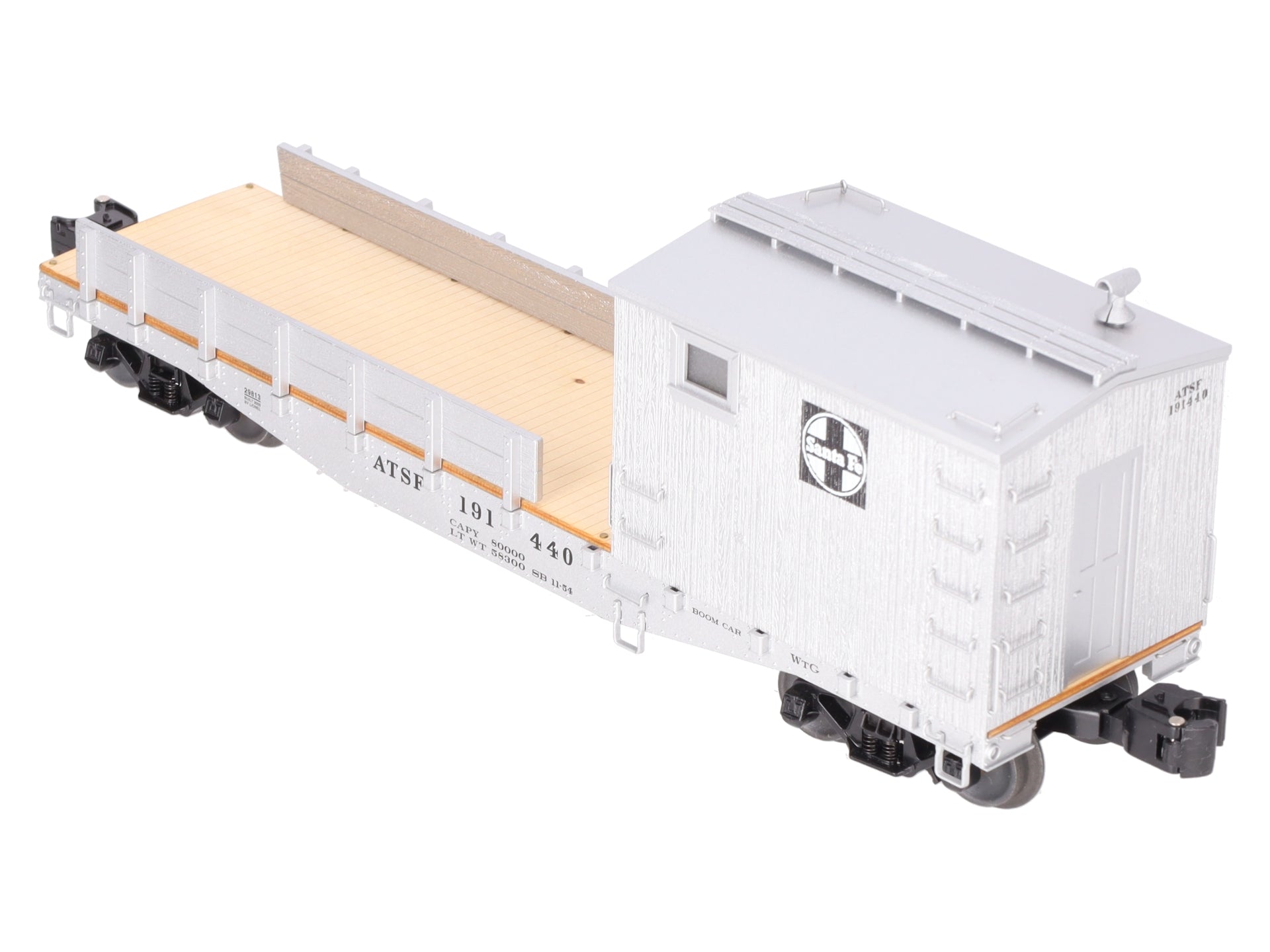 Lionel 6-29813 O Gauge Santa Fe Boom Car with TMCC & Crane Sounds LN/Box