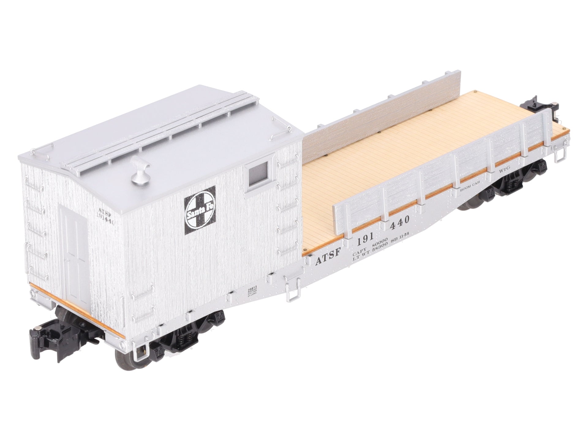 Lionel 6-29813 O Gauge Santa Fe Boom Car with TMCC & Crane Sounds LN/Box