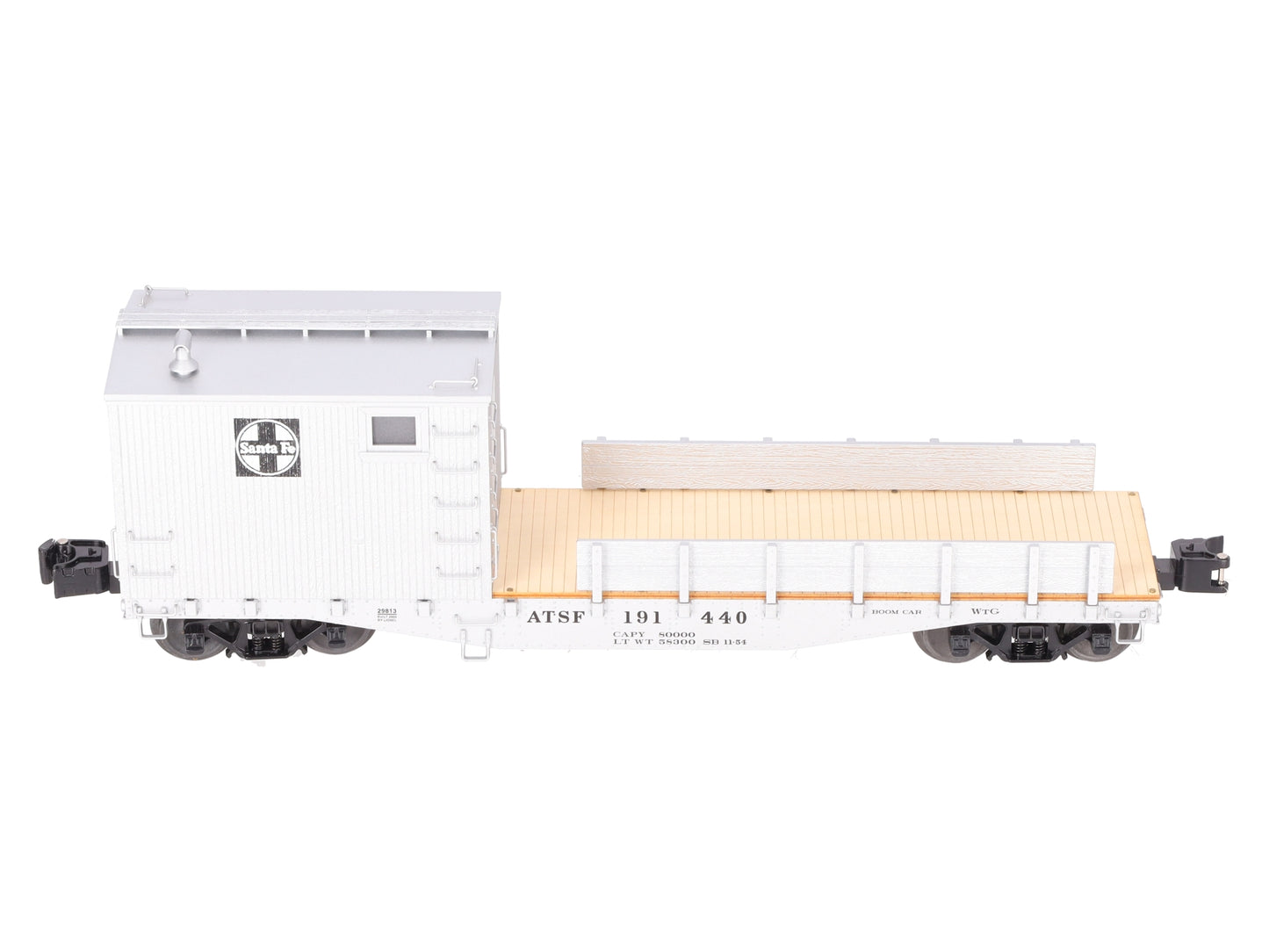 Lionel 6-29813 O Gauge Santa Fe Boom Car with TMCC & Crane Sounds LN/Box
