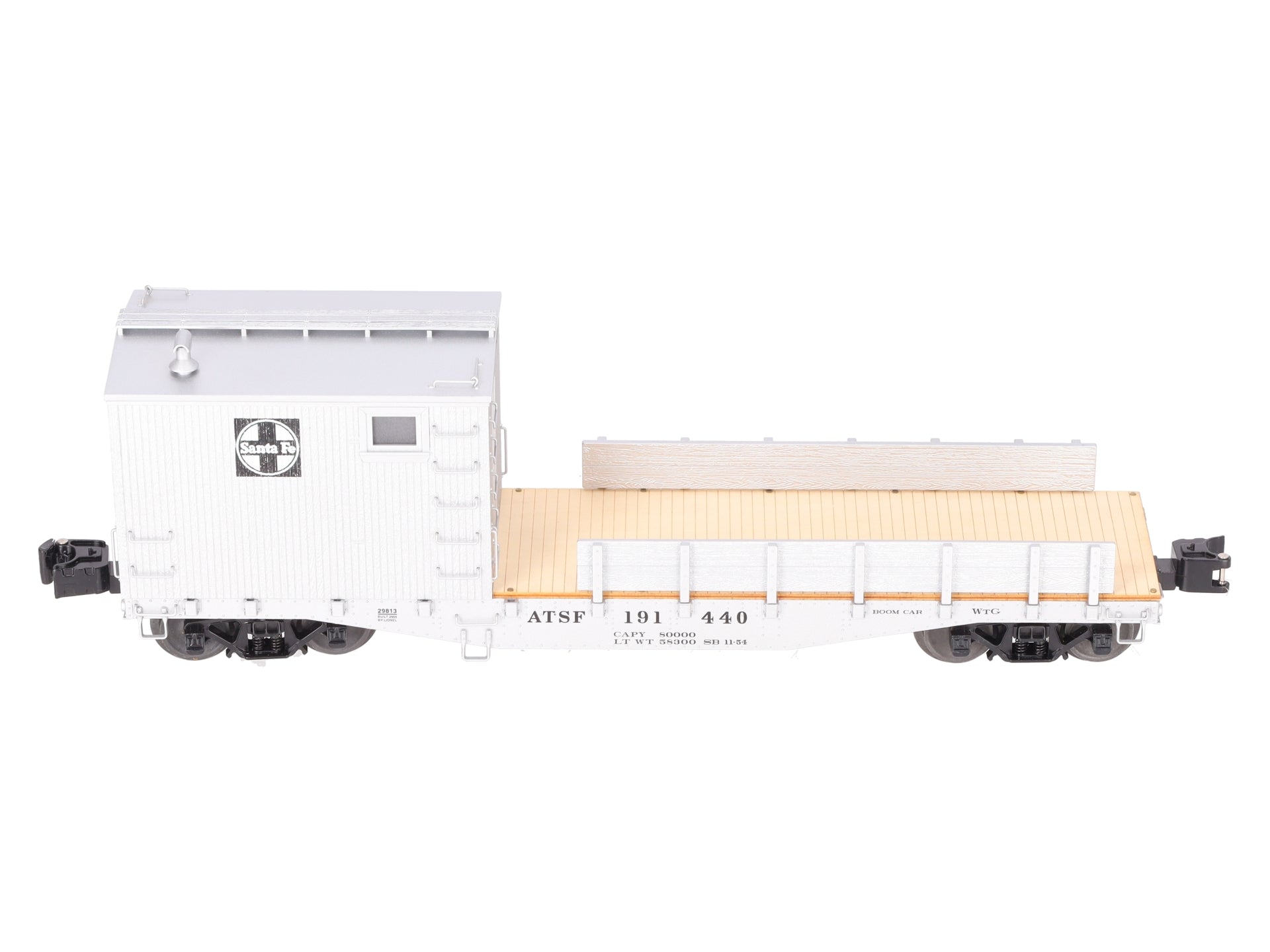 Lionel 6-29813 O Gauge Santa Fe Boom Car with TMCC & Crane Sounds LN/Box