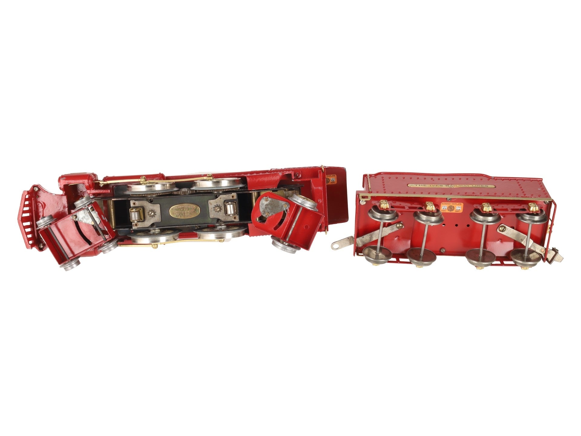 Ives 1134 Vintage Standard Gauge IRL Red 4-4-2 Steam Locomotive and Tender