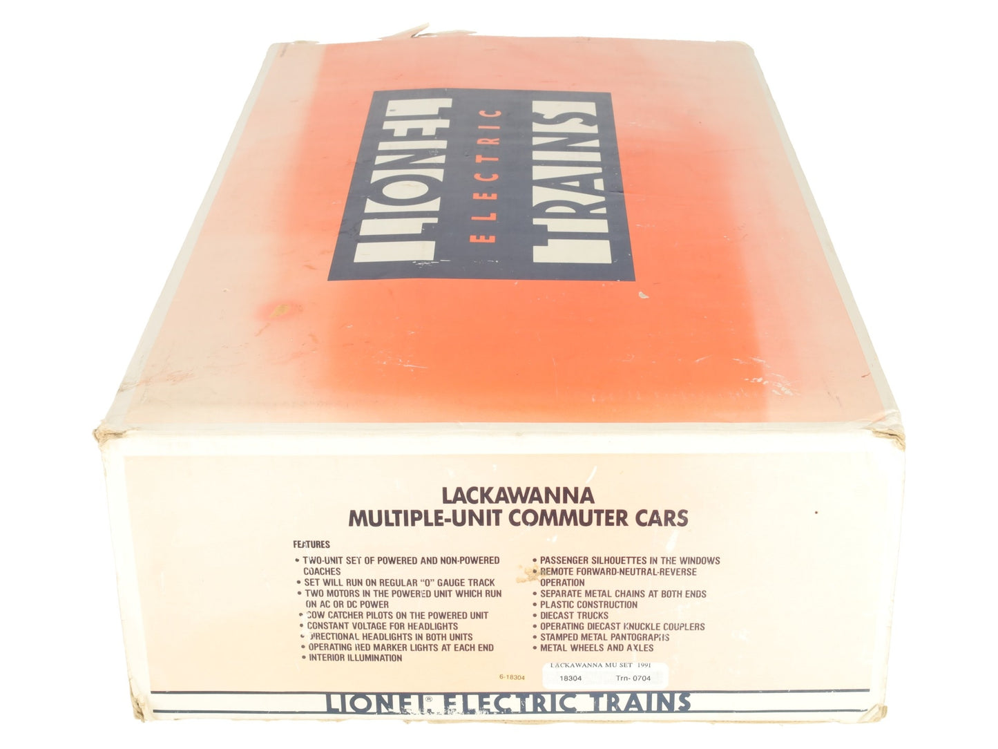 Lionel 6-18304 O Gauge Lackawanna Multiple-Unit Powered Commuter Cars Set EX/Box