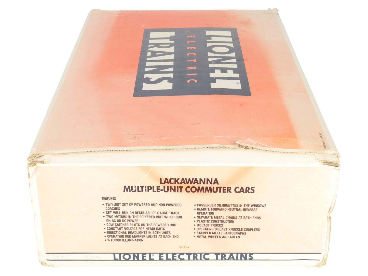 Lionel 6-18304 O Gauge Lackawanna Multiple-Unit Powered Commuter Cars Set EX/Box