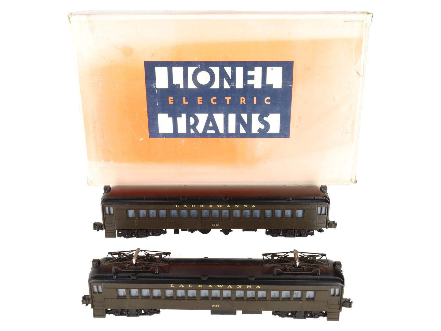 Lionel 6-18304 O Gauge Lackawanna Multiple-Unit Powered Commuter Cars Set EX/Box