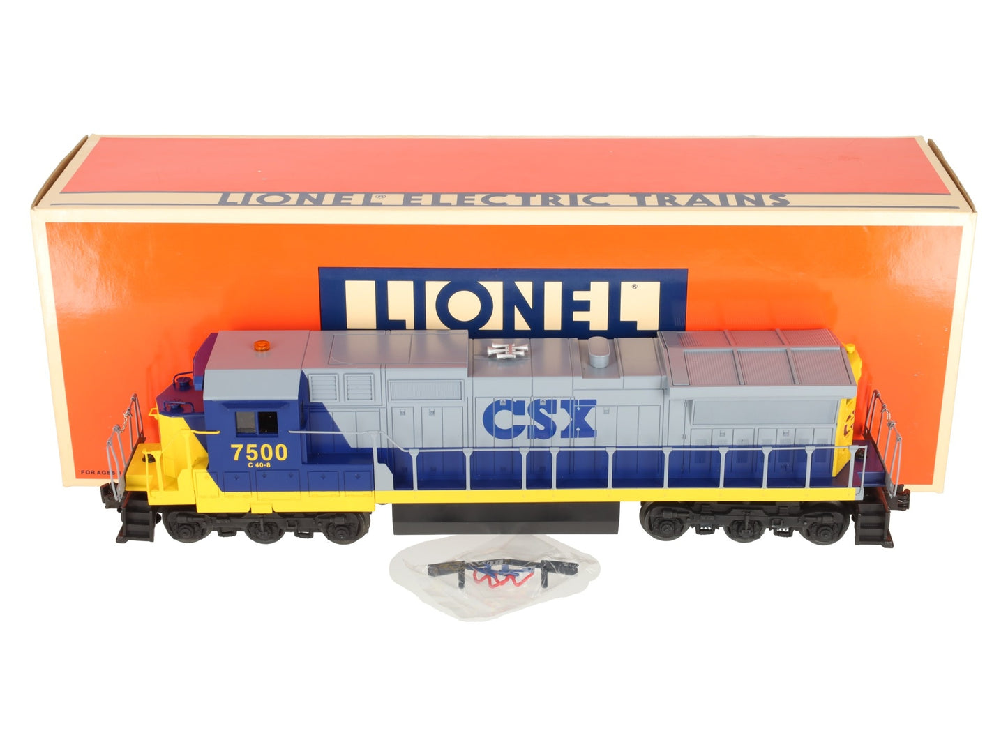 Lionel 6-18214 O Gauge CSX Dash 8 Diesel Locomotive with Horn #7500 EX/Box