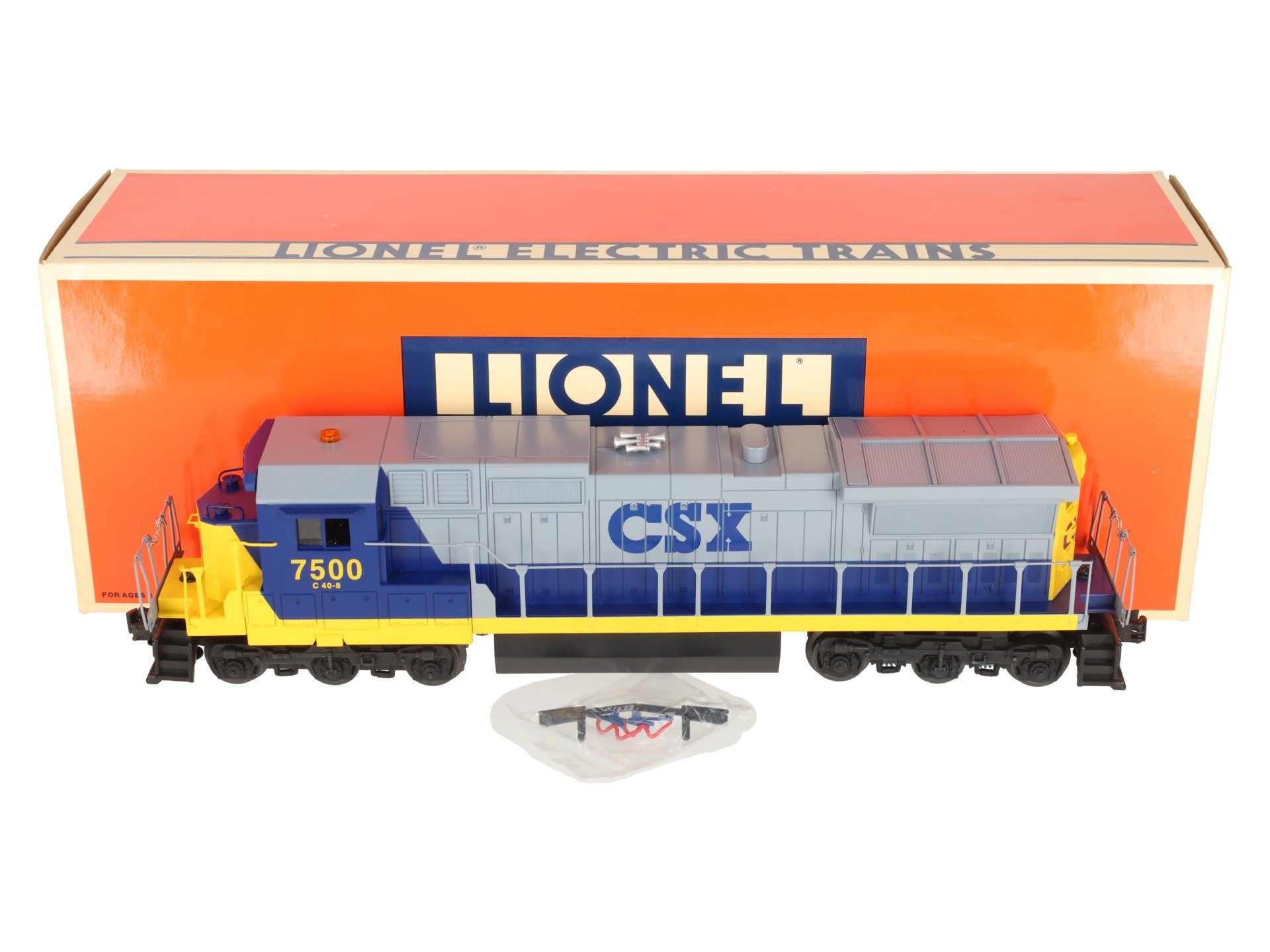 Lionel 6-18214 O Gauge CSX Dash 8 Diesel Locomotive with Horn #7500 EX/Box