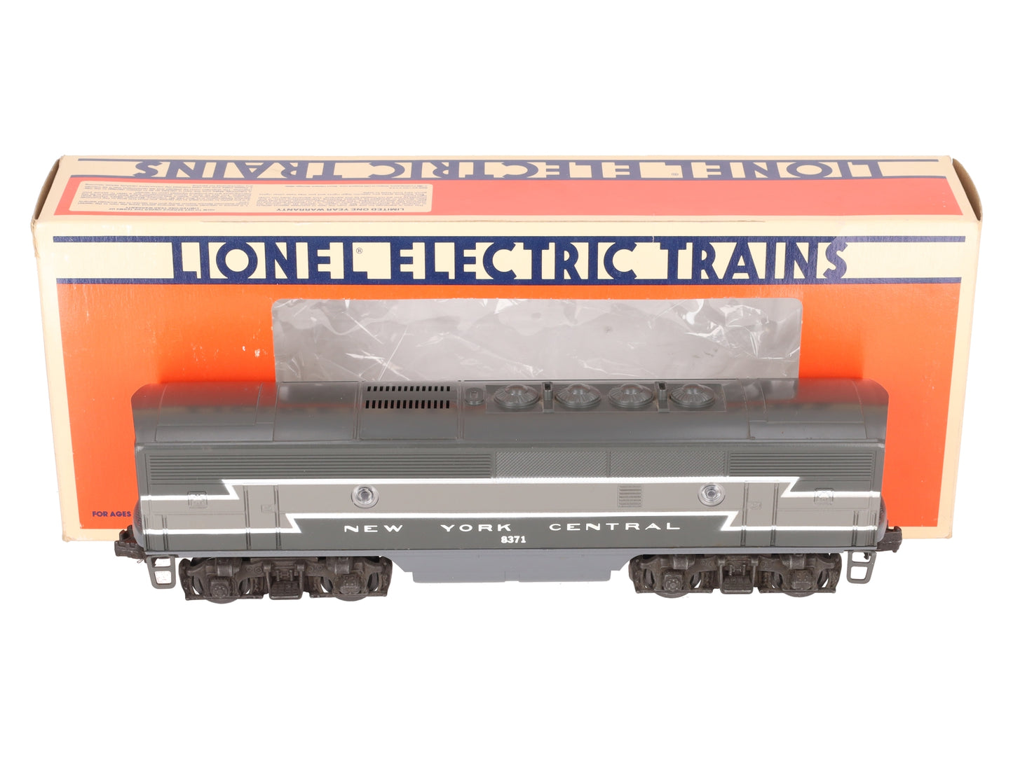 Lionel 6-8371 O New York Central F-3 B Unit Non- Pwd. Diesel Locomotive w/Horn EX/Box