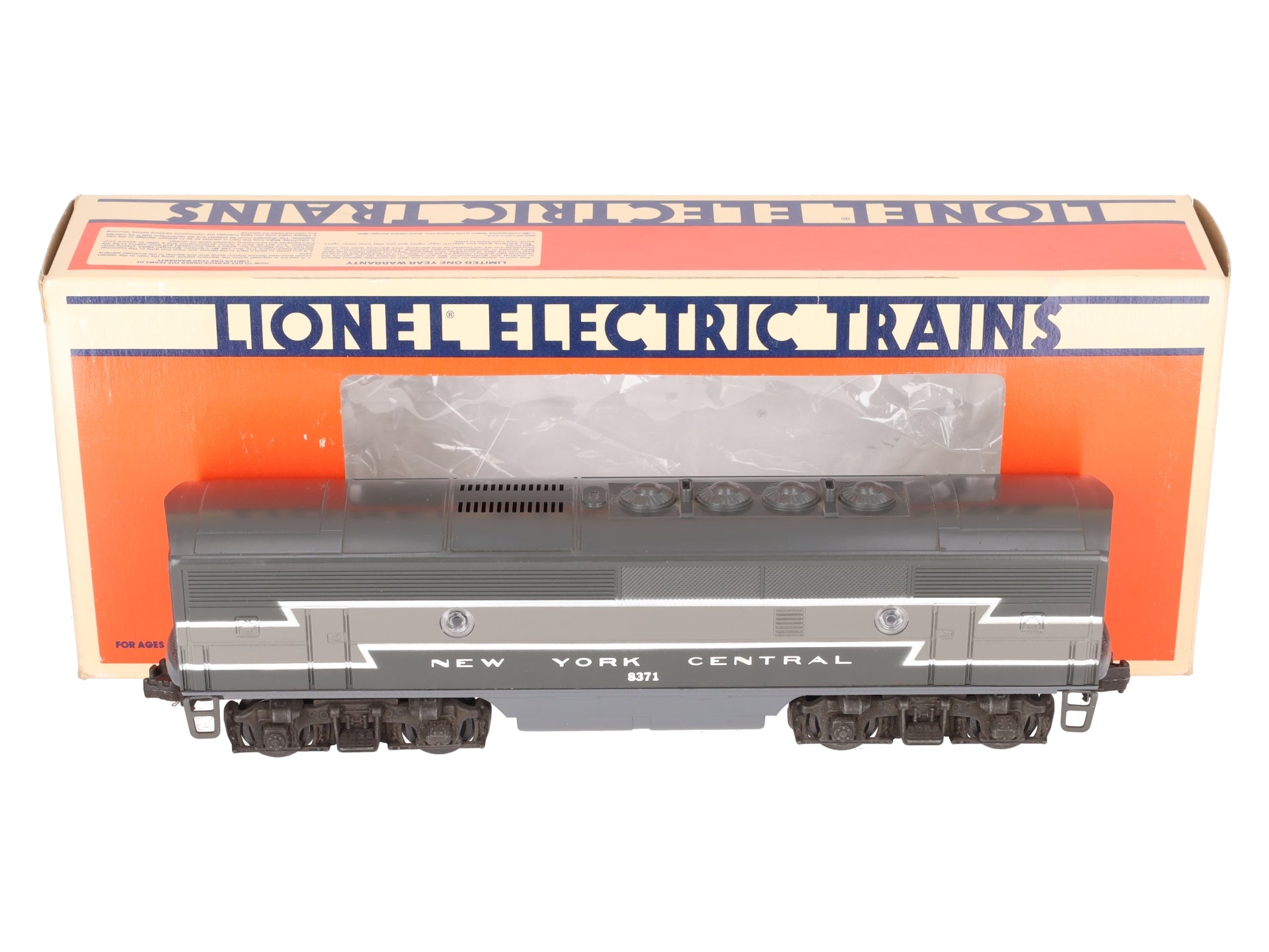Lionel 6-8371 O New York Central F-3 B Unit Non- Pwd. Diesel Locomotive w/Horn EX/Box