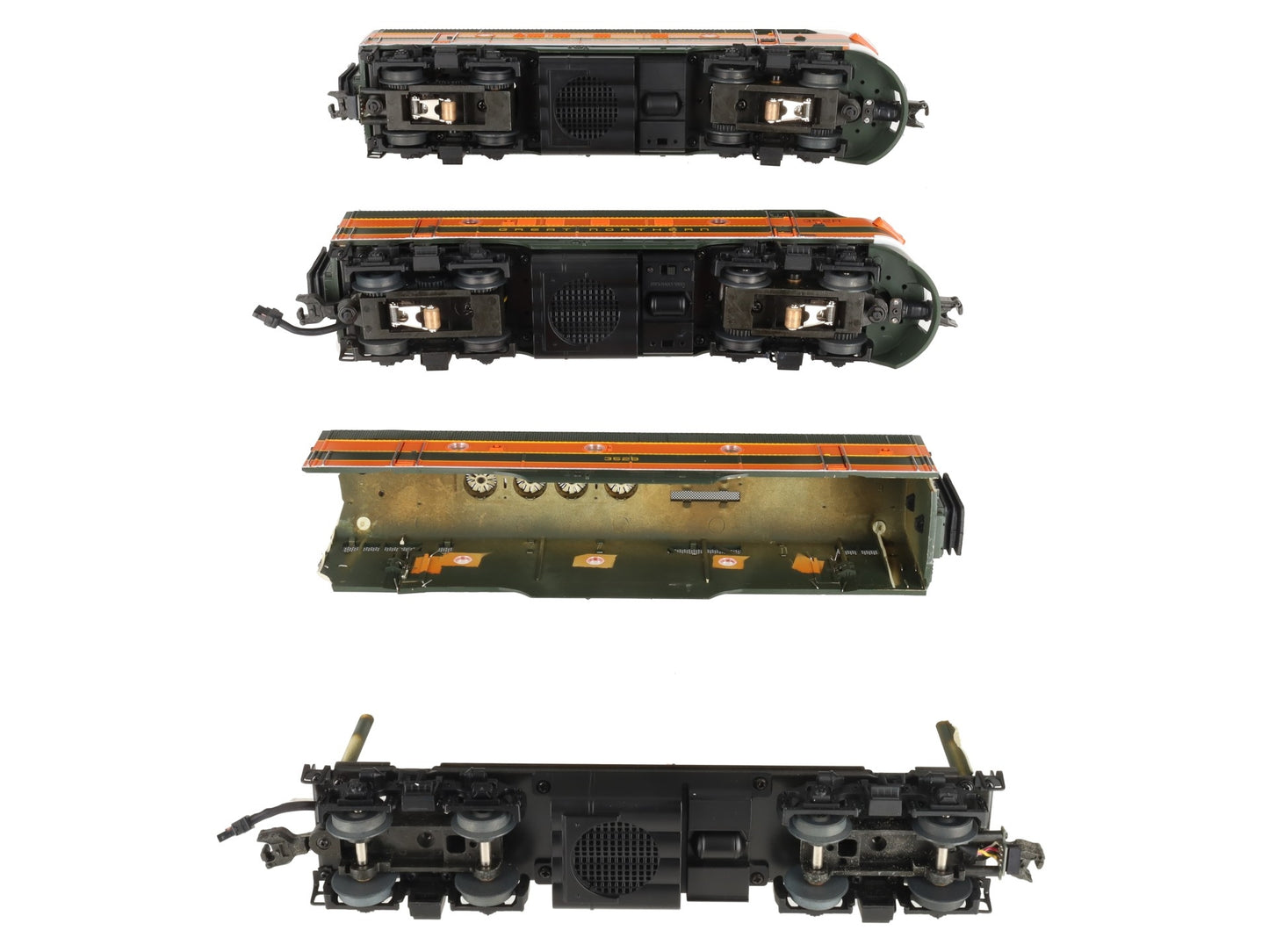 MTH 20-2220-1 O Gauge GN F3 ABA Diesel Engine Set w/PS1 #352-A/352-B/352-C VG/Box