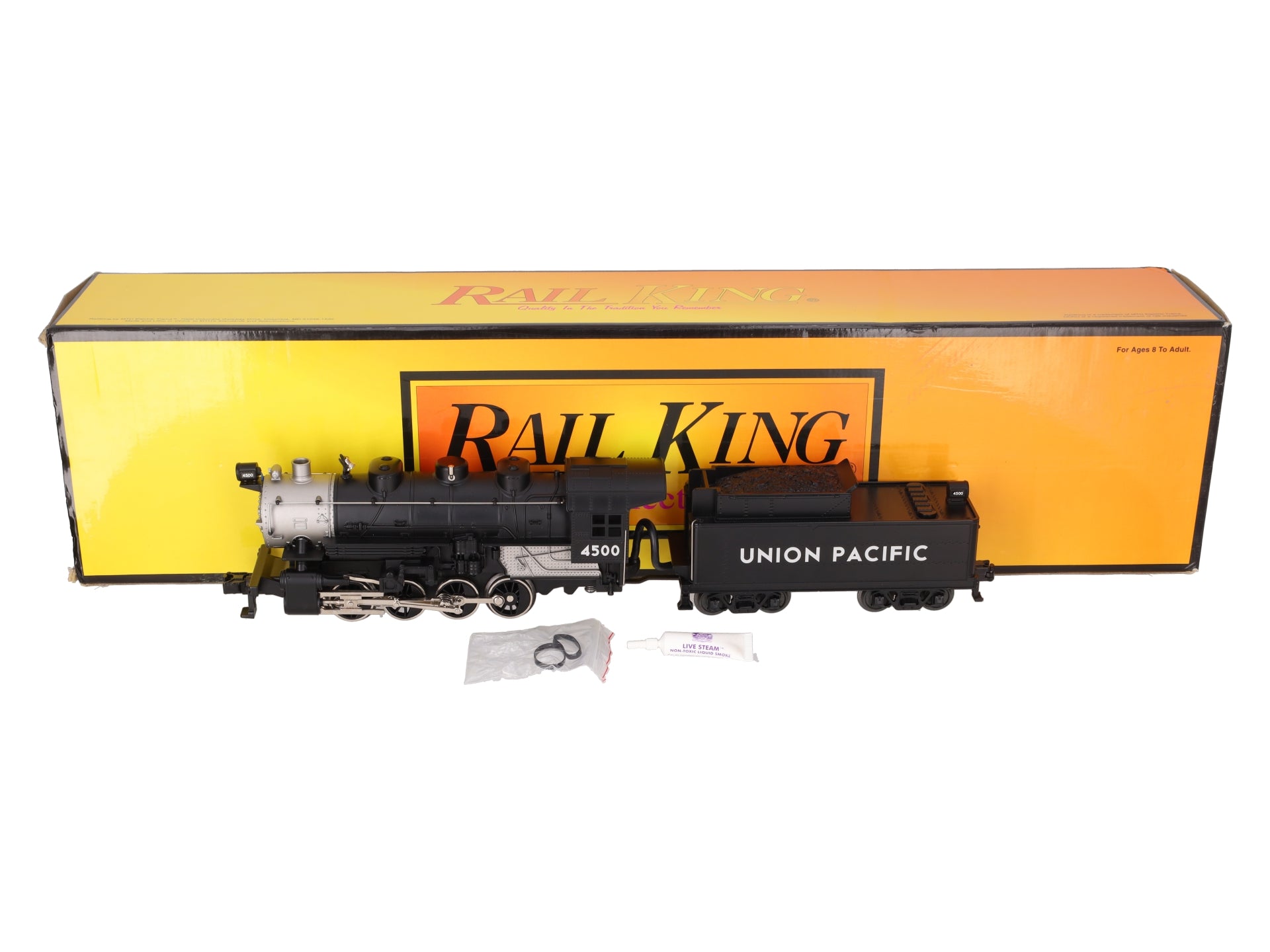 MTH 30-1266-1 O Gauge UP 0-8-0 Steam Locomotive & Tender w/PS2 #4500 EX/Box