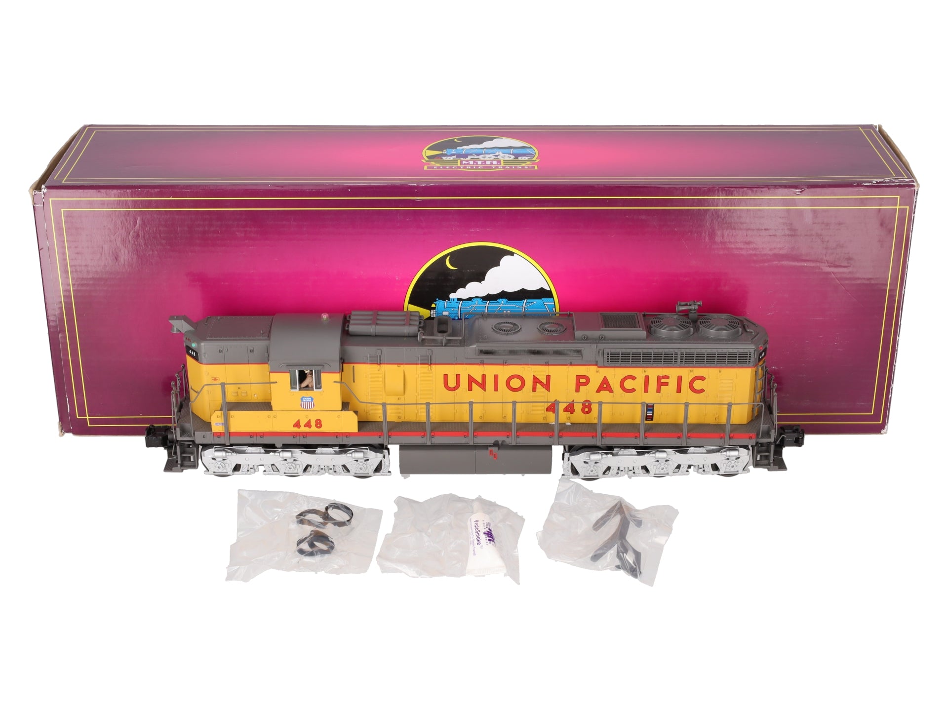 MTH 20-20179-1 O Gauge Union Pacific SD24 Diesel Engine #448 w/ PS3 (Hi-Rail) EX/Box