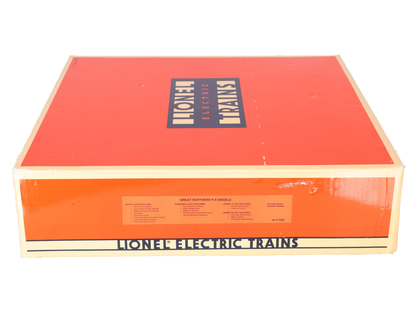 Lionel 6-11724 O Great Northern F3 ABA Diesel Locomotive Set EX/Box
