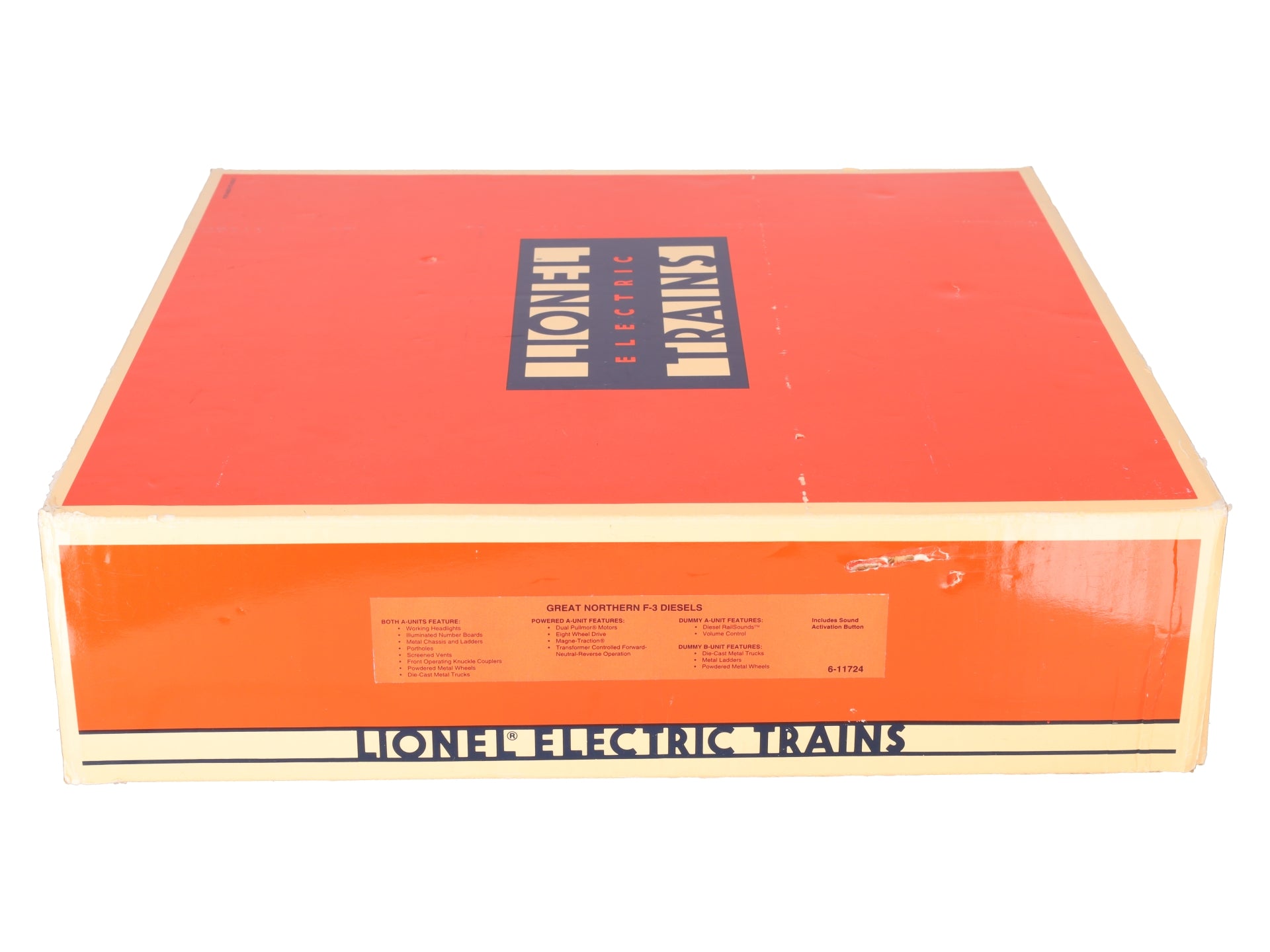 Lionel 6-11724 O Great Northern F3 ABA Diesel Locomotive Set EX/Box