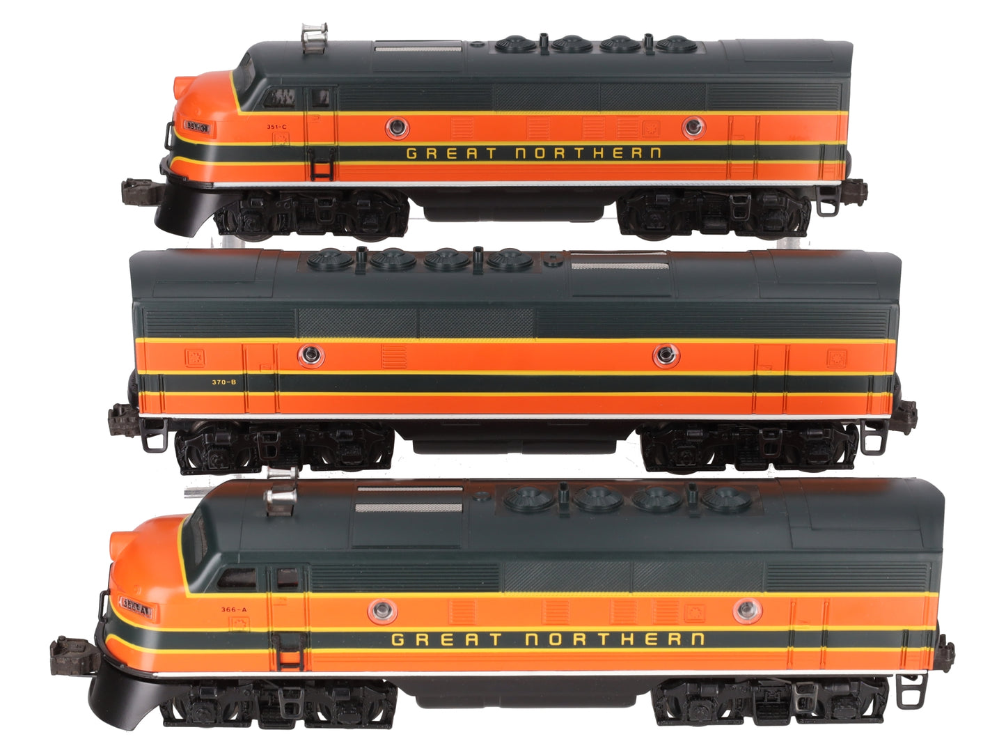 Lionel 6-11724 O Great Northern F3 ABA Diesel Locomotive Set EX/Box