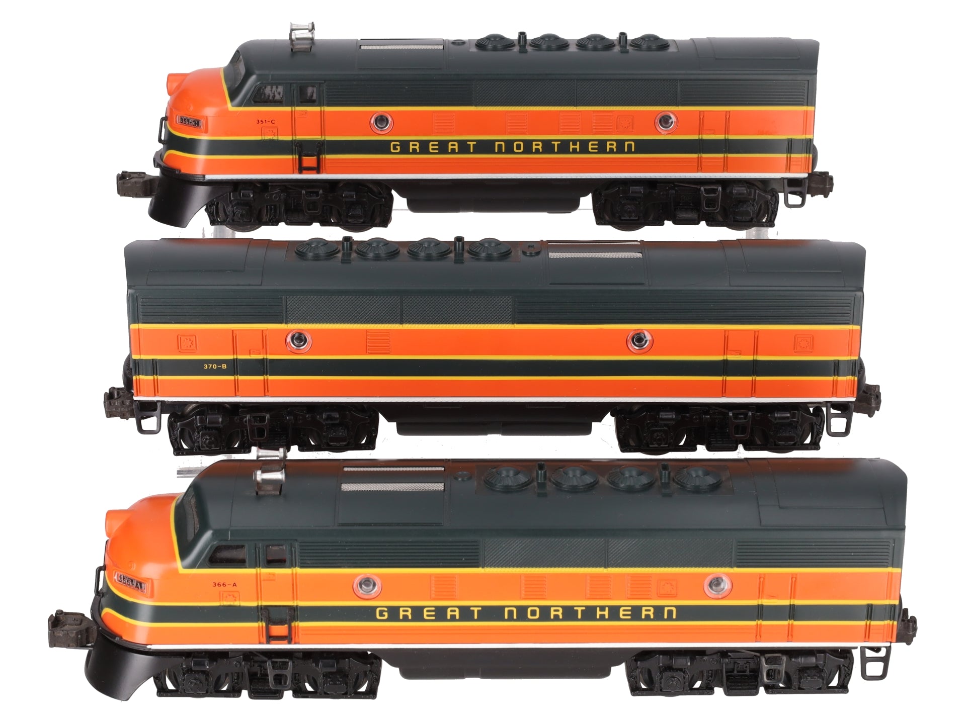 Lionel 6-11724 O Great Northern F3 ABA Diesel Locomotive Set EX/Box