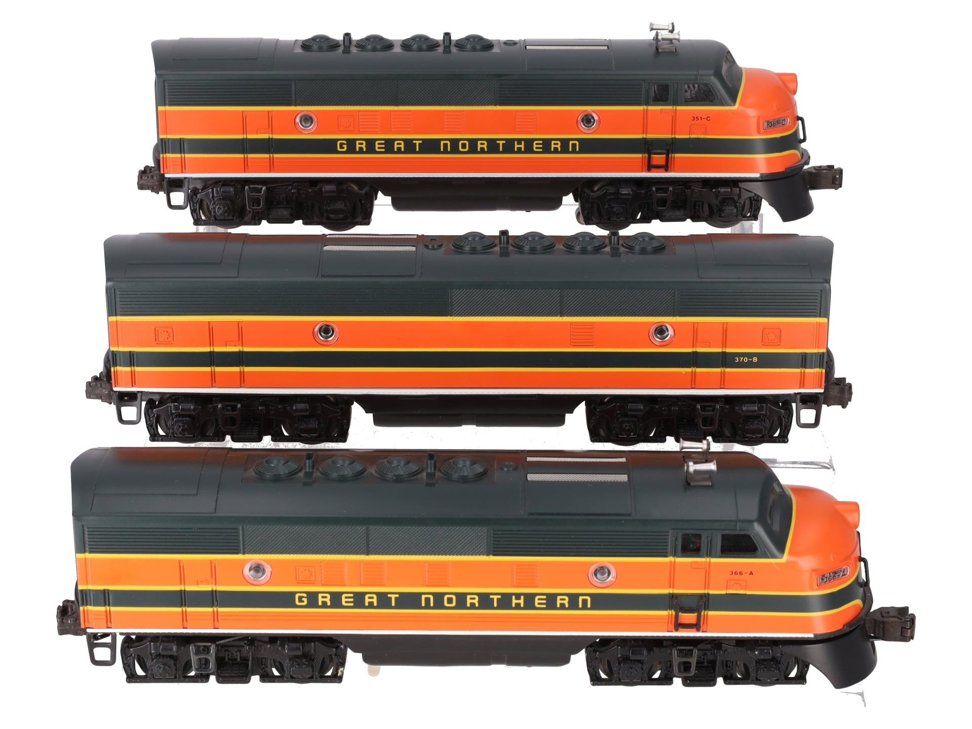 Lionel 6-11724 O Great Northern F3 ABA Diesel Locomotive Set EX