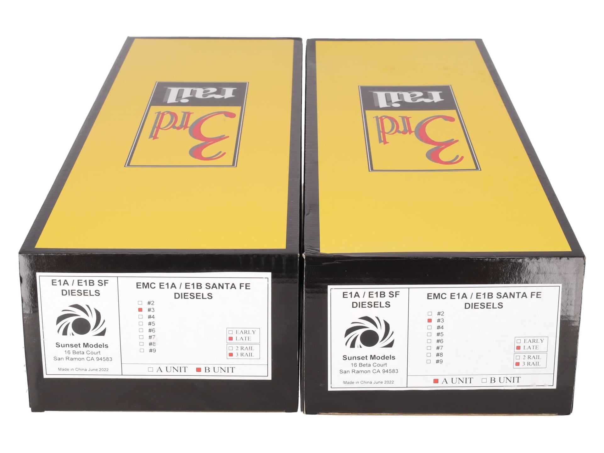 3rd Rail 3 O Santa Fe EMC E1A/E1B Diesel Locomotive Set EX/Box